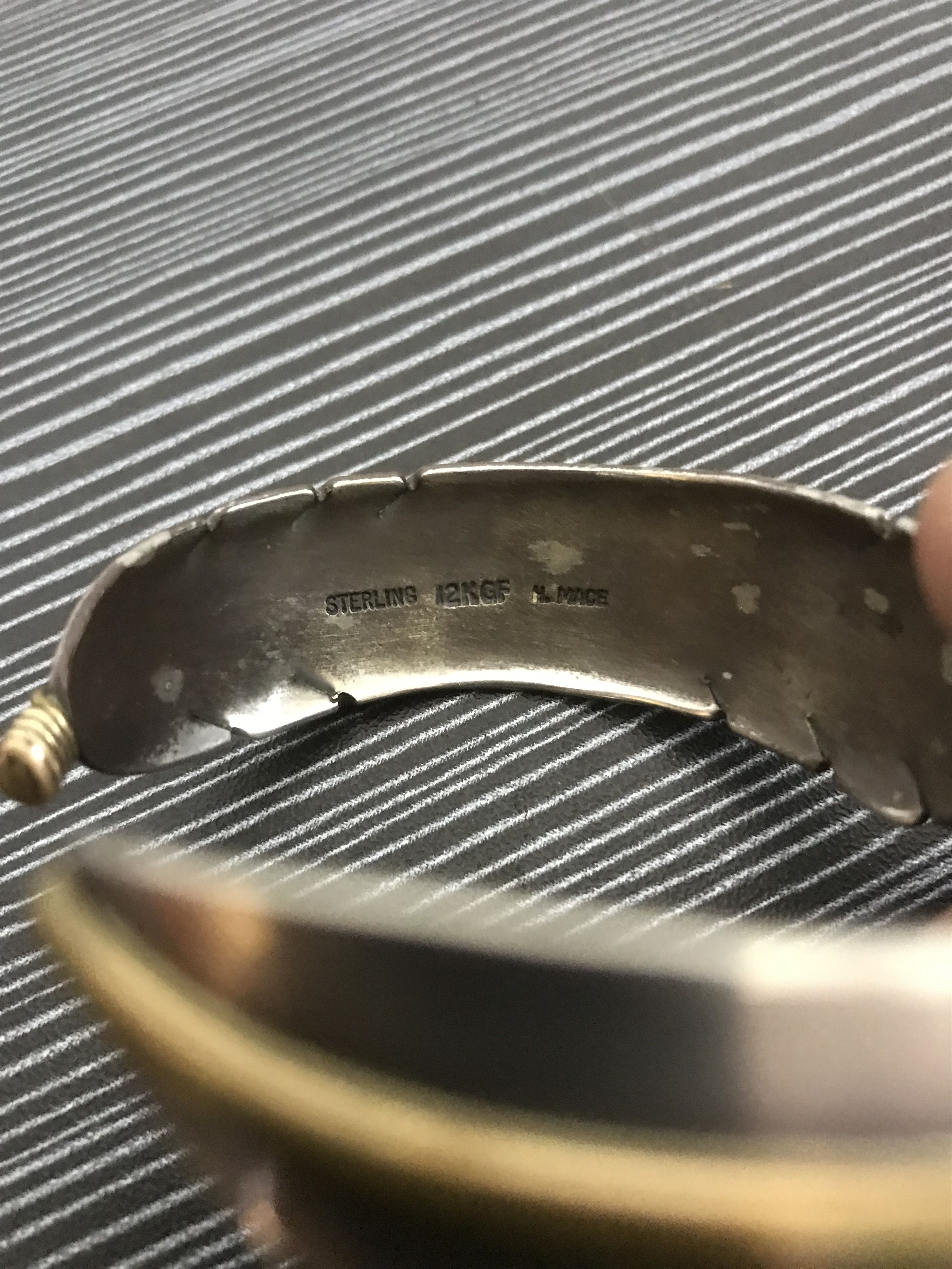 Jewelry H.Mace Vintage Sterling 12KGF Silver Bracelet Size ONE SIZE - 5 Thumbnail
