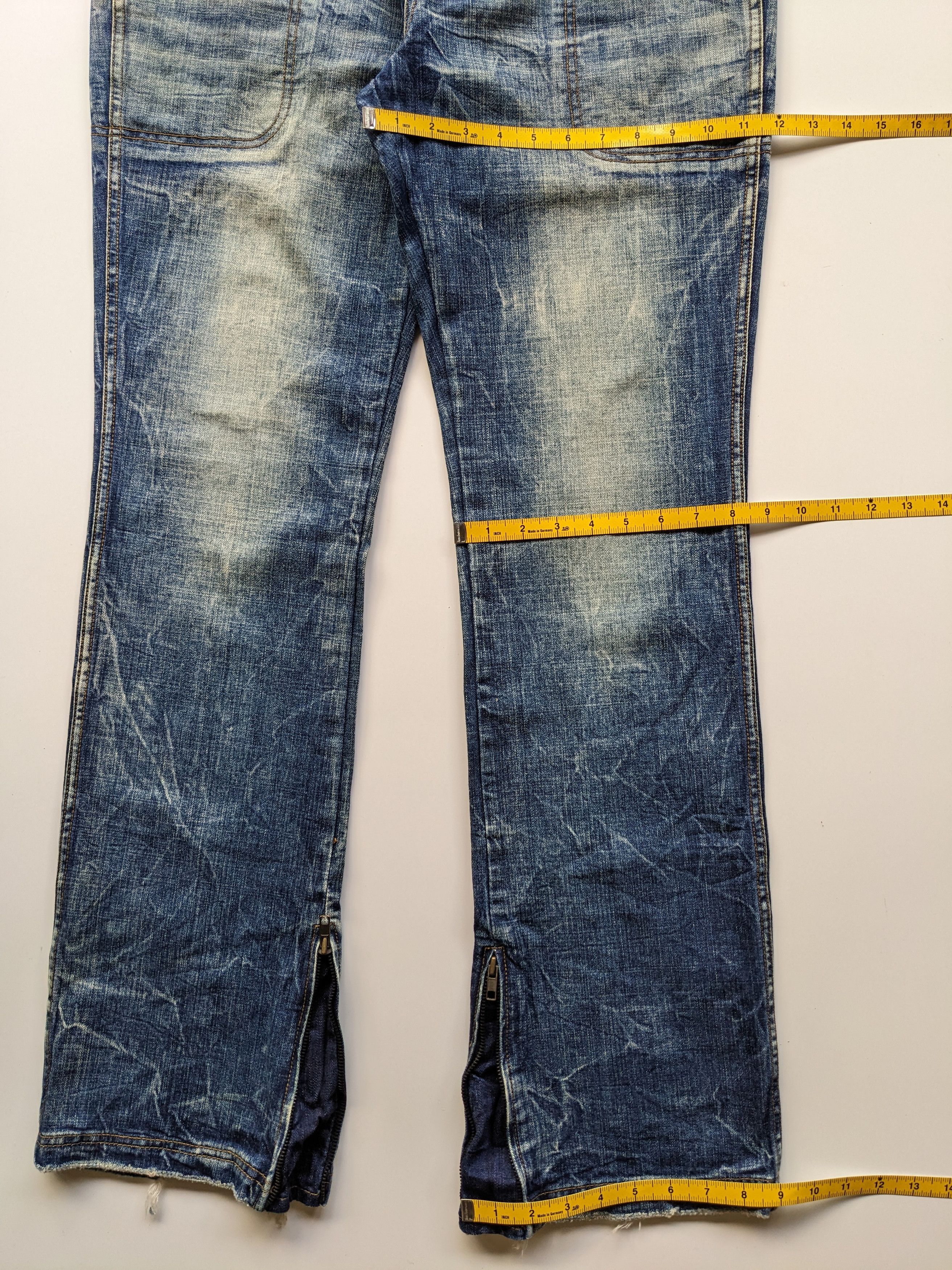 Hedi Slimane × Japanese Brand × Jean Pinball clawmark flare zipper jeans Size US 37 - 8 Thumbnail