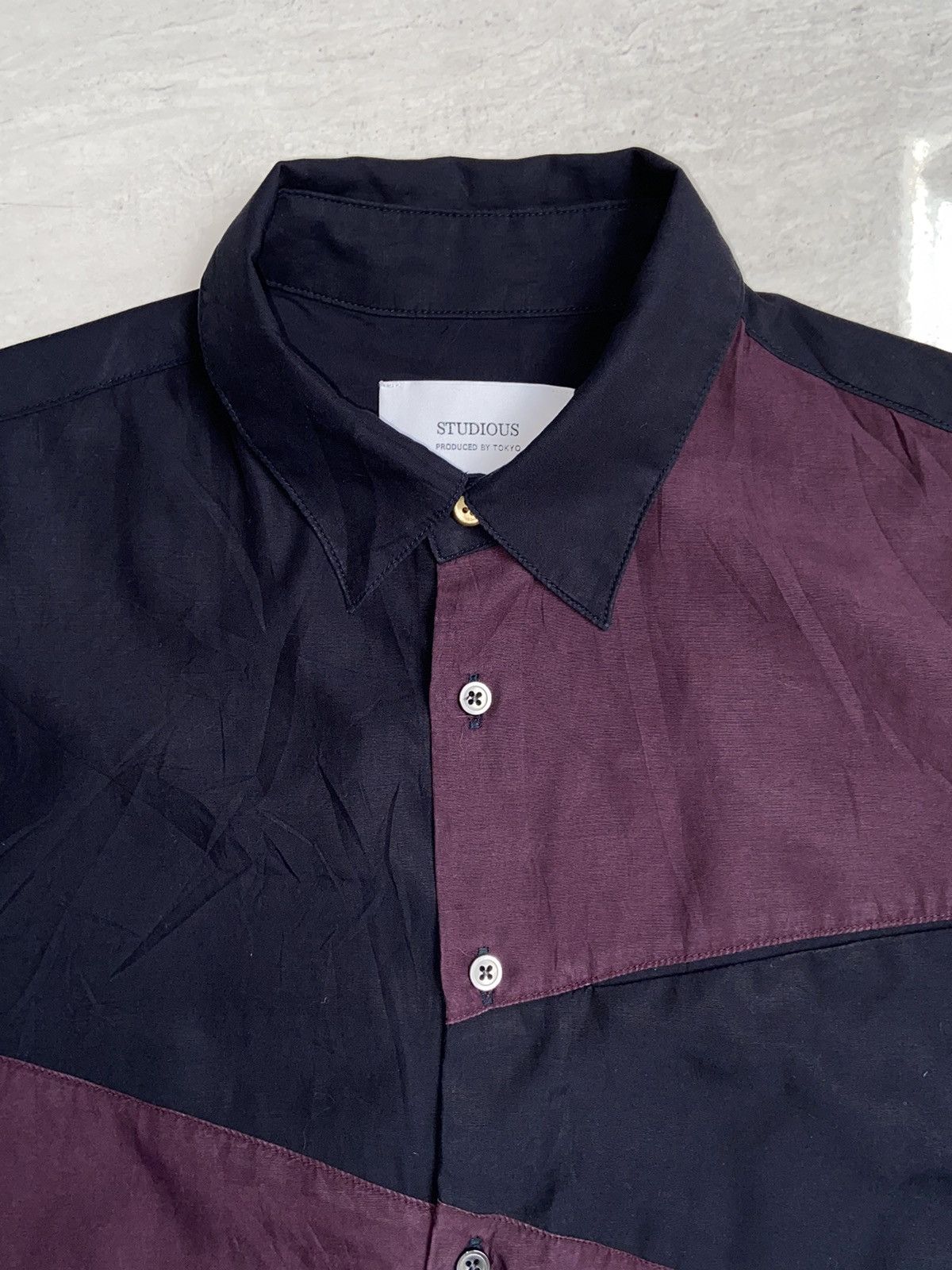 STUDIOUS STUDIOUS By Tokyo Navy Shirt Size 48L - 8 Thumbnail