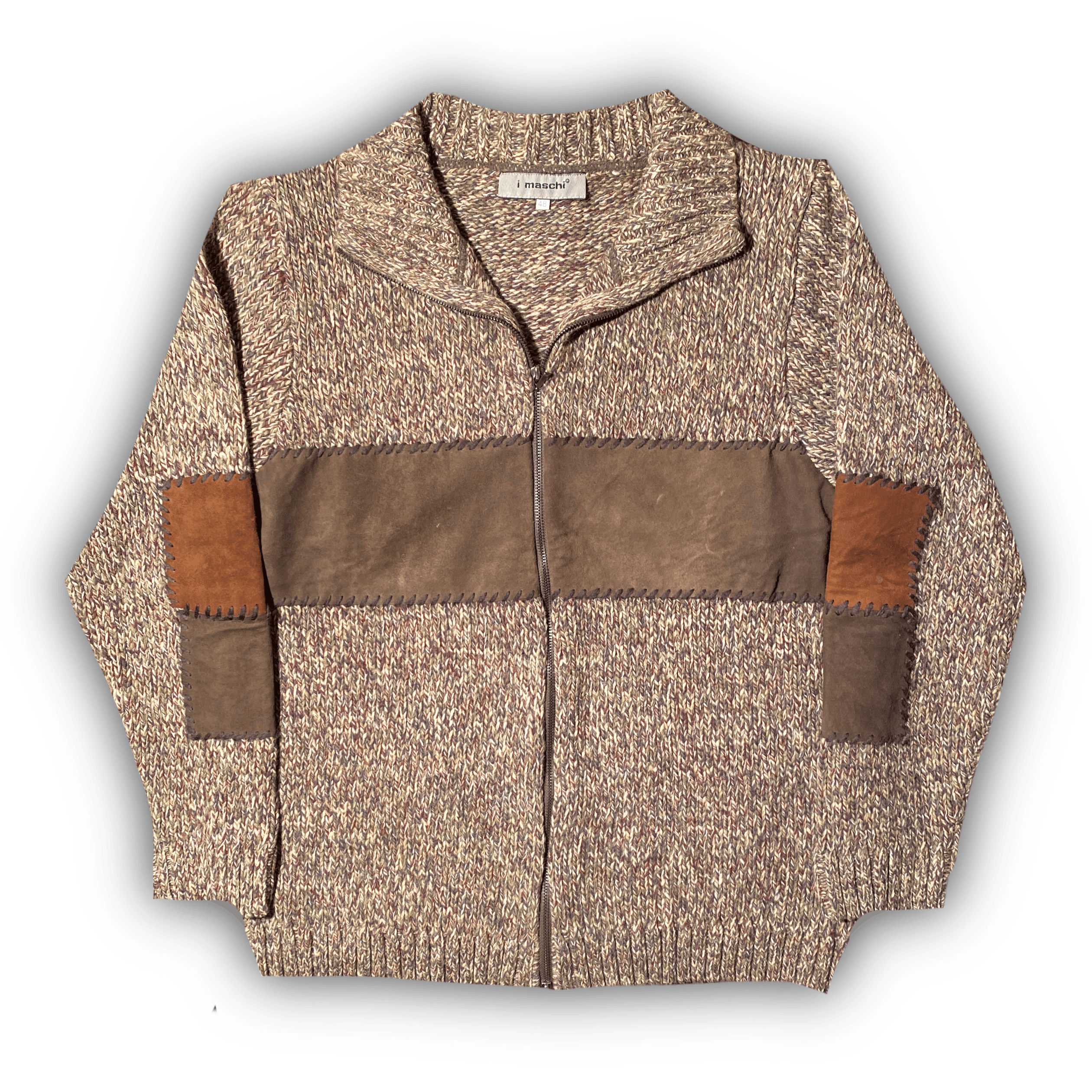 Other Vintage Italian Suede Knit Zip up Jacket Size US M / EU 48-50 / 2 - 1 Thumbnail