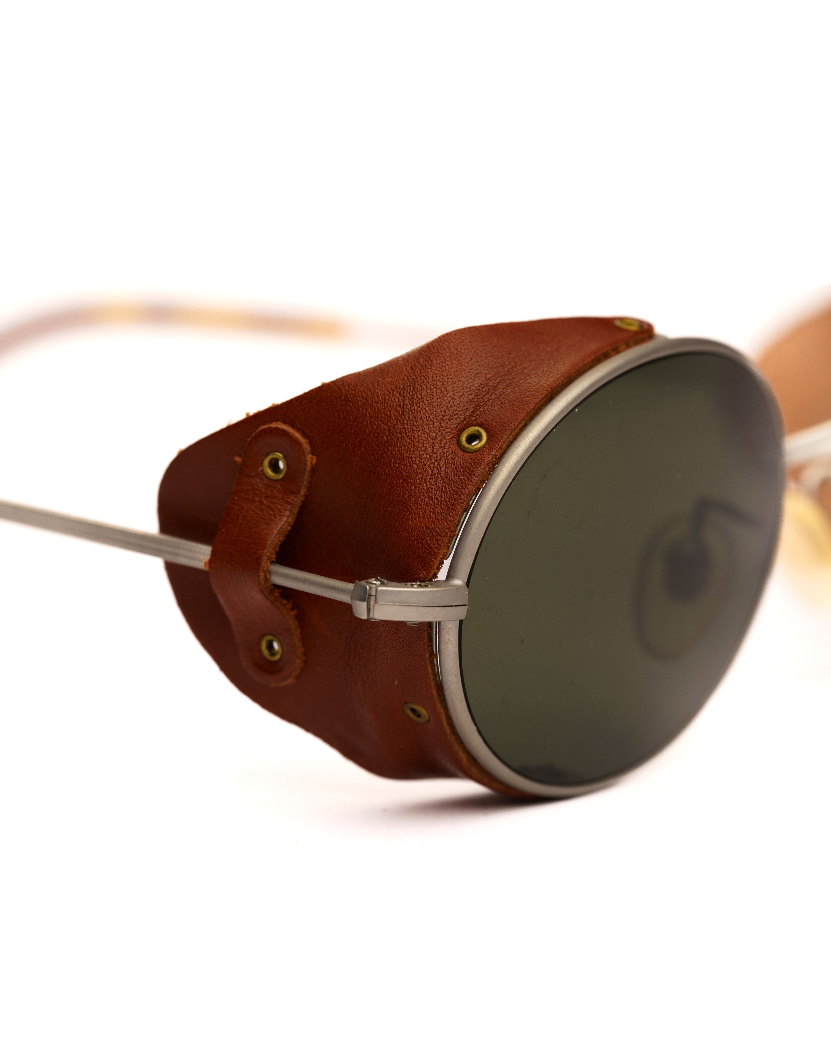 Polo Ralph Lauren Polo Ralph Lauren '90s Silver Sunglasses Brown Side Shields Size ONE SIZE - 3 Thumbnail