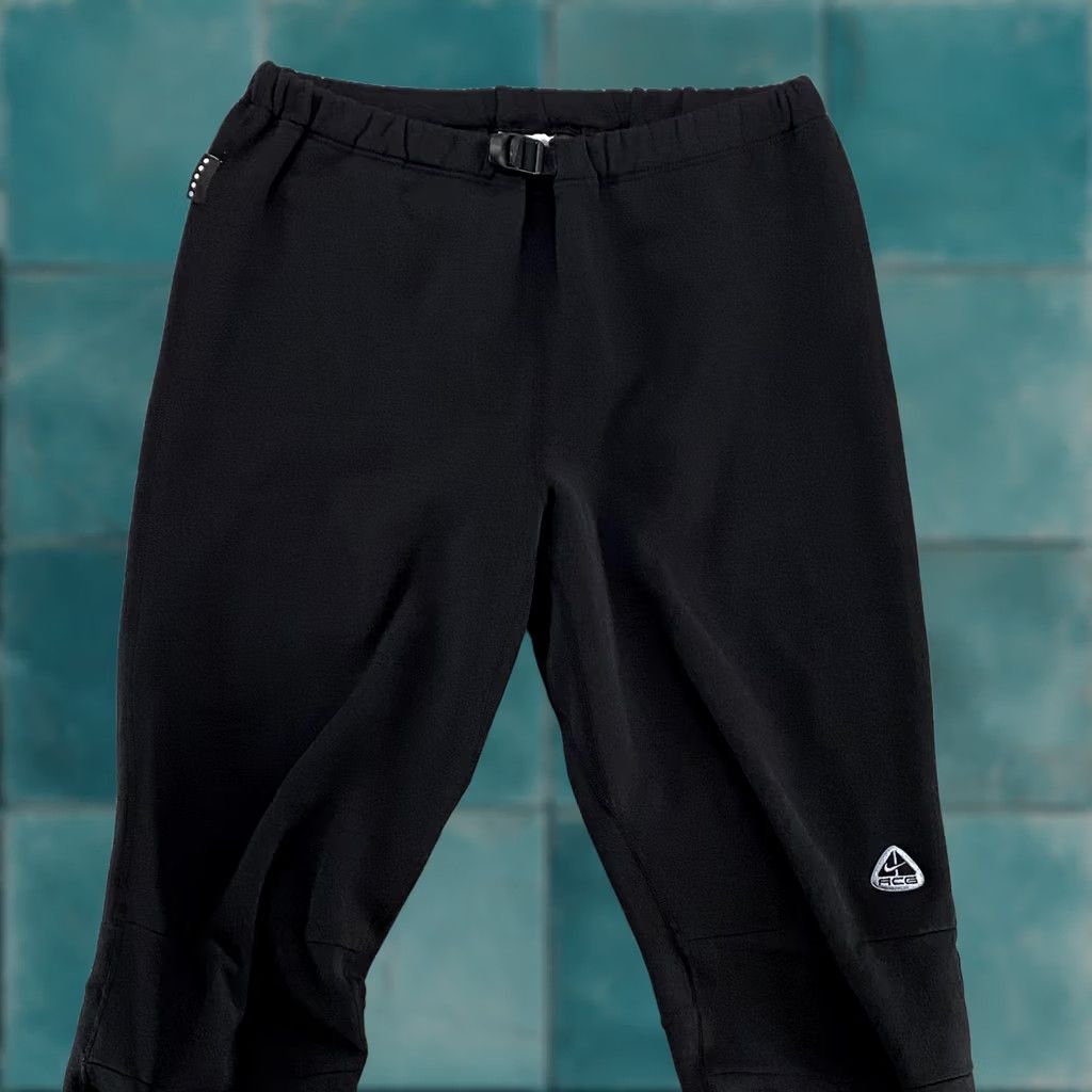 Nike VINTAGE Nike ACG Thermal Layer 2 Pants Mens M Black Polartec Fleece Base Layer Pants Size US 31 - 1 Thumbnail