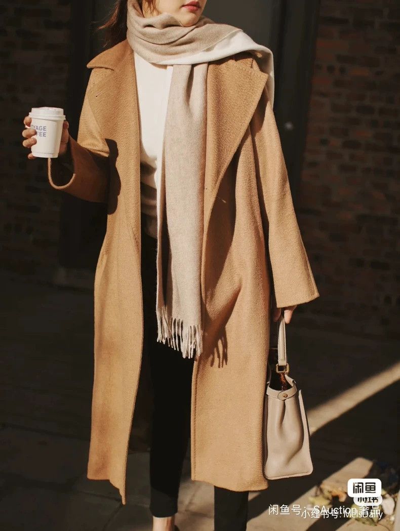 Max Mara Max Mara Classic Water Ripple Camel Coat Size S / US 4 / IT 40 - 9 Thumbnail