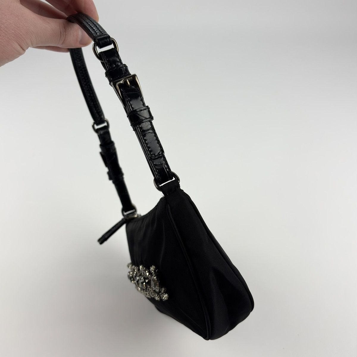 Prada Prada Vintage Nylon Bag rhinestone logo Size ONE SIZE - 8 Thumbnail