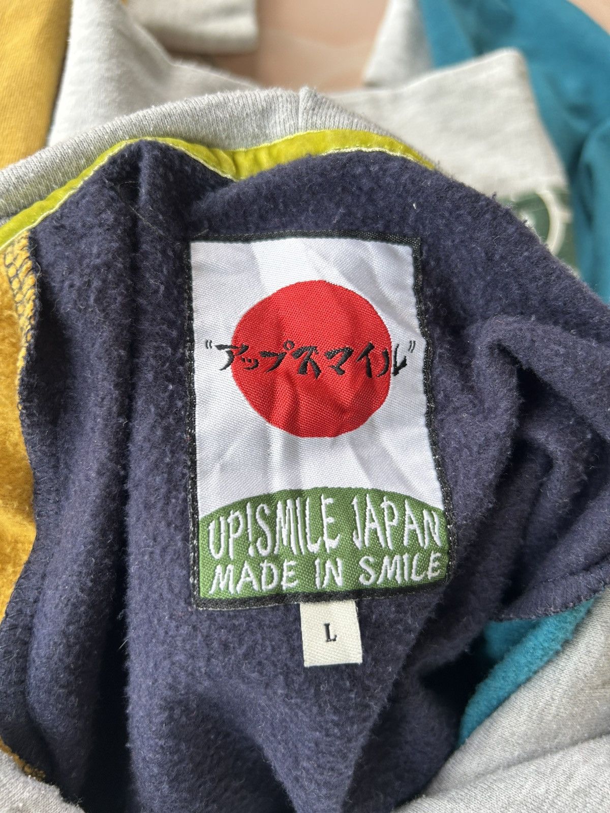 Japanese Brand UP! SMILE JAPAN COLOR BLOCK BUTTON UPS HOODIE Size US L / EU 52-54 / 3 - 10 Thumbnail