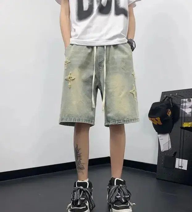 Japanese Brand Distressed Shorts y2k Size US 32 / EU 48 - 2 Thumbnail