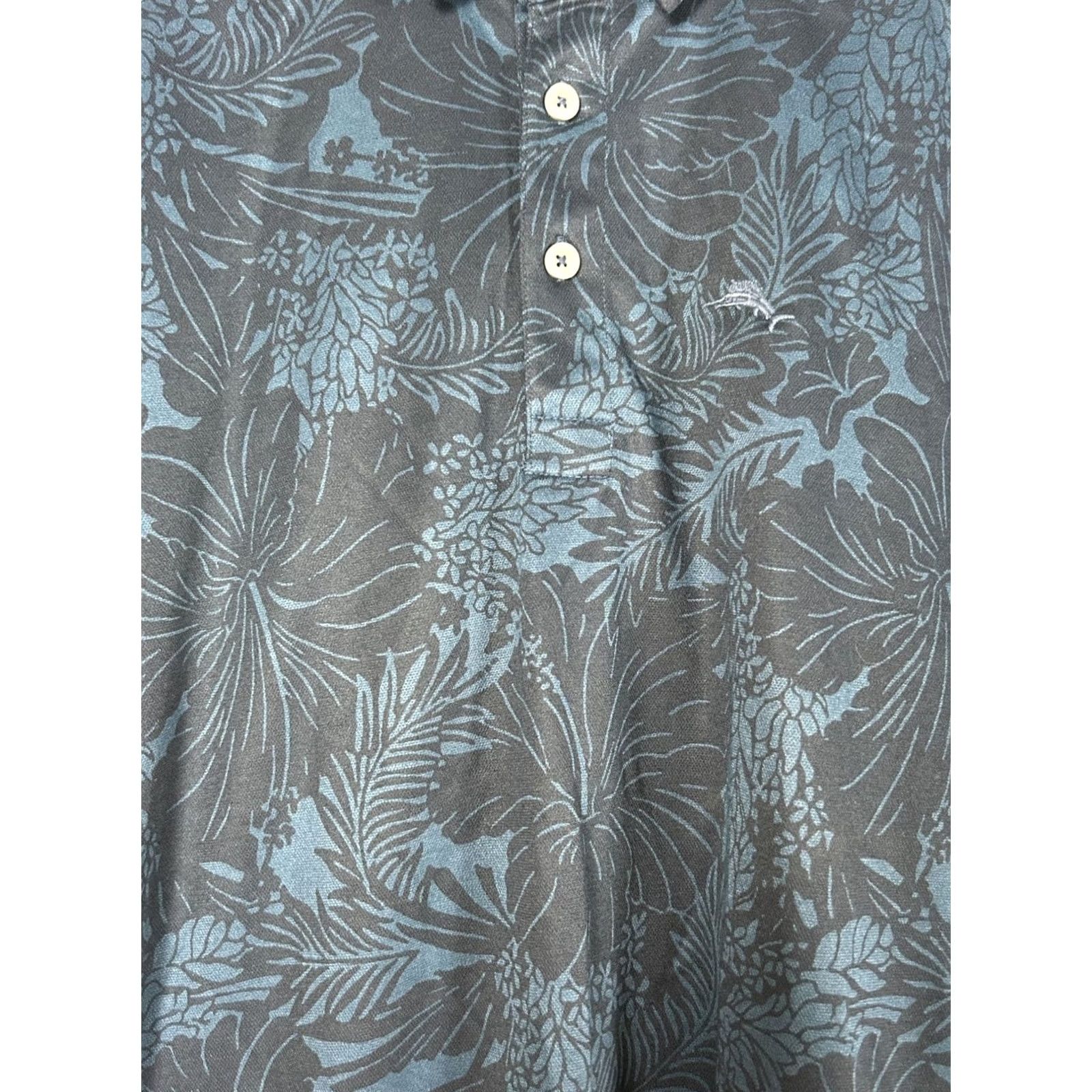 Tommy Bahama Tommy Bahama Mens Polo Shirt Blue Floral Palm Leaves Short Sleeve Medium NS NWOT Size US M / EU 48-50 / 2 - 2 Thumbnail