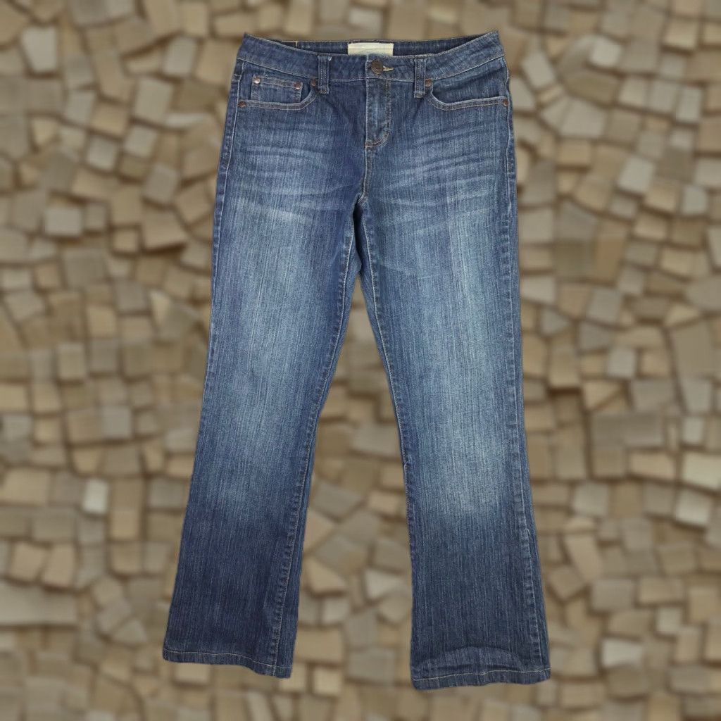 Vintage Maurices Taylor Boot Jeans Womens 5/6 Long 29x29 Blue Denim Bootcut Regular Rise Mid 8.5-10.5 Zip Cotton Denim Classic Vintage No Distressed Size 27" / US 4 / IT 40 - 1 Thumbnail