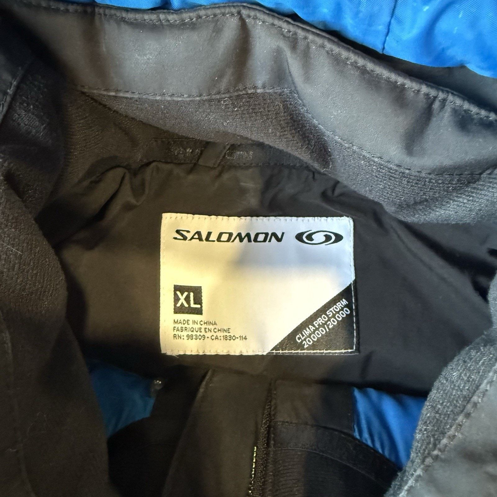 Salomon Salomon Clima Pro Storm Jacket Black Full Zip Puffer Winter Size US XL / EU 56 / 4 - 10 Thumbnail