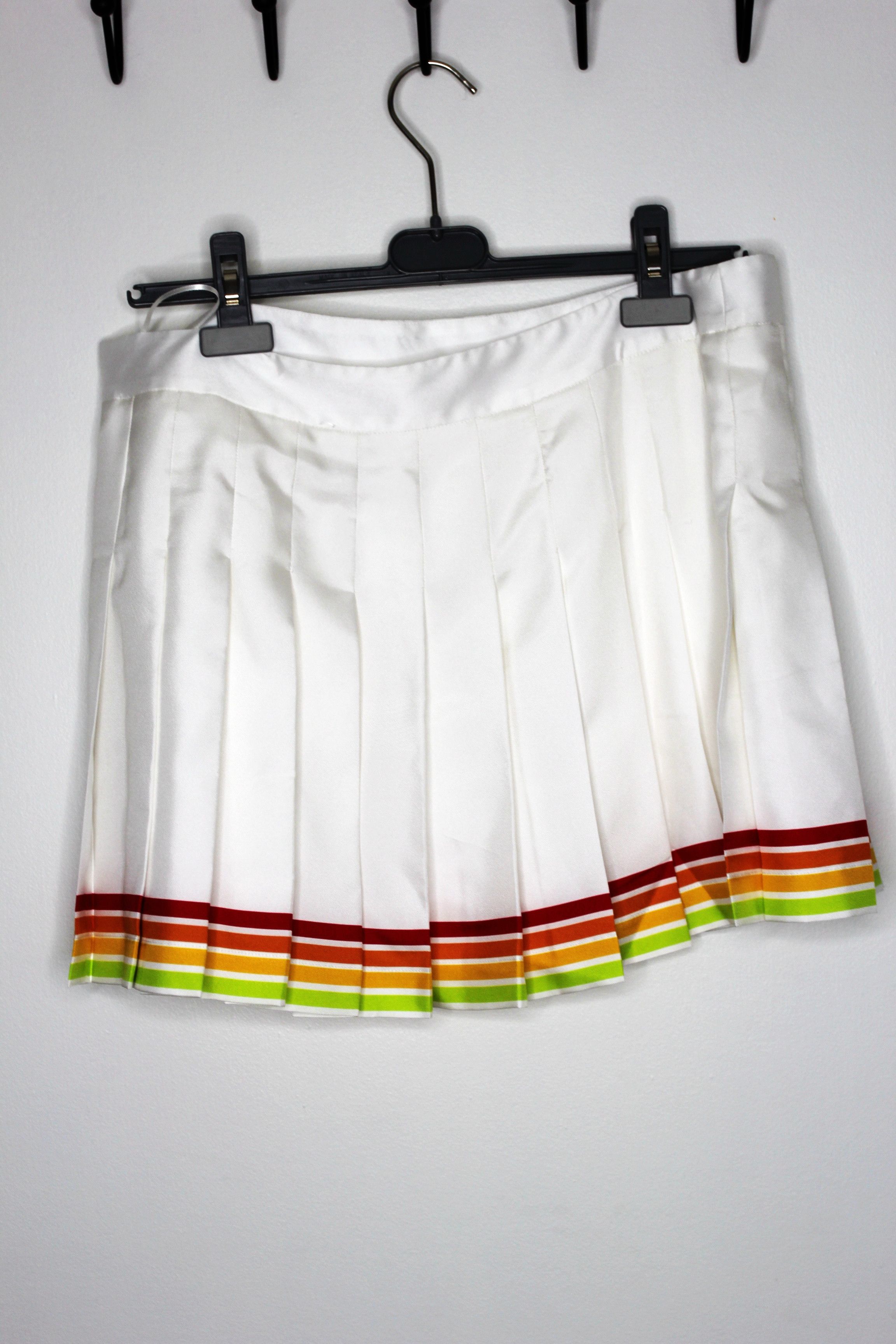 Casablanca BNWT AW25 CASABLANCA SILK TWILL PLEATED SKIRT L Size 32" / US 10 / IT 46 - 3 Thumbnail
