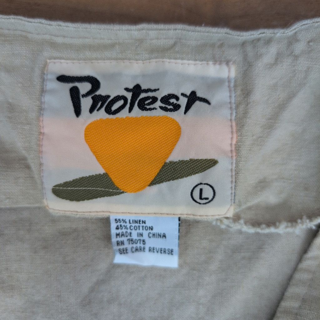 Vintage Vintage Protest Cotton-Linen Blend Outdoor Vest Large Size US L / EU 52-54 / 3 - 2 Thumbnail
