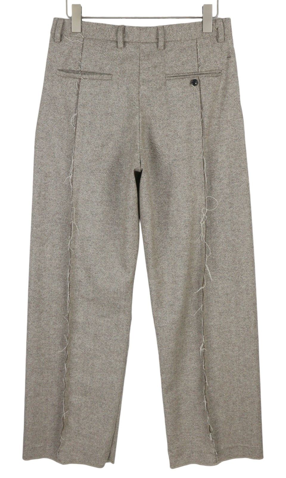 R13 EXPORED SEAM 27 Melange Beige Wool Flared Leg RRP799 86549 Size 27" / US 4 / IT 40 - 2 Thumbnail