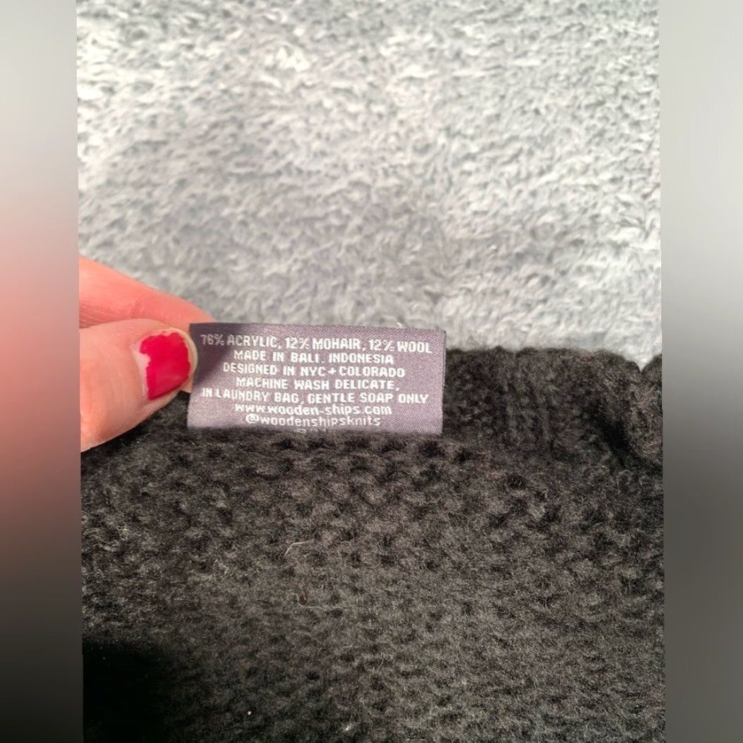 Vintage Wooden Ships Sweater Black Patterned S/M Women Pullover Size S / US 4 / IT 40 - 5 Thumbnail