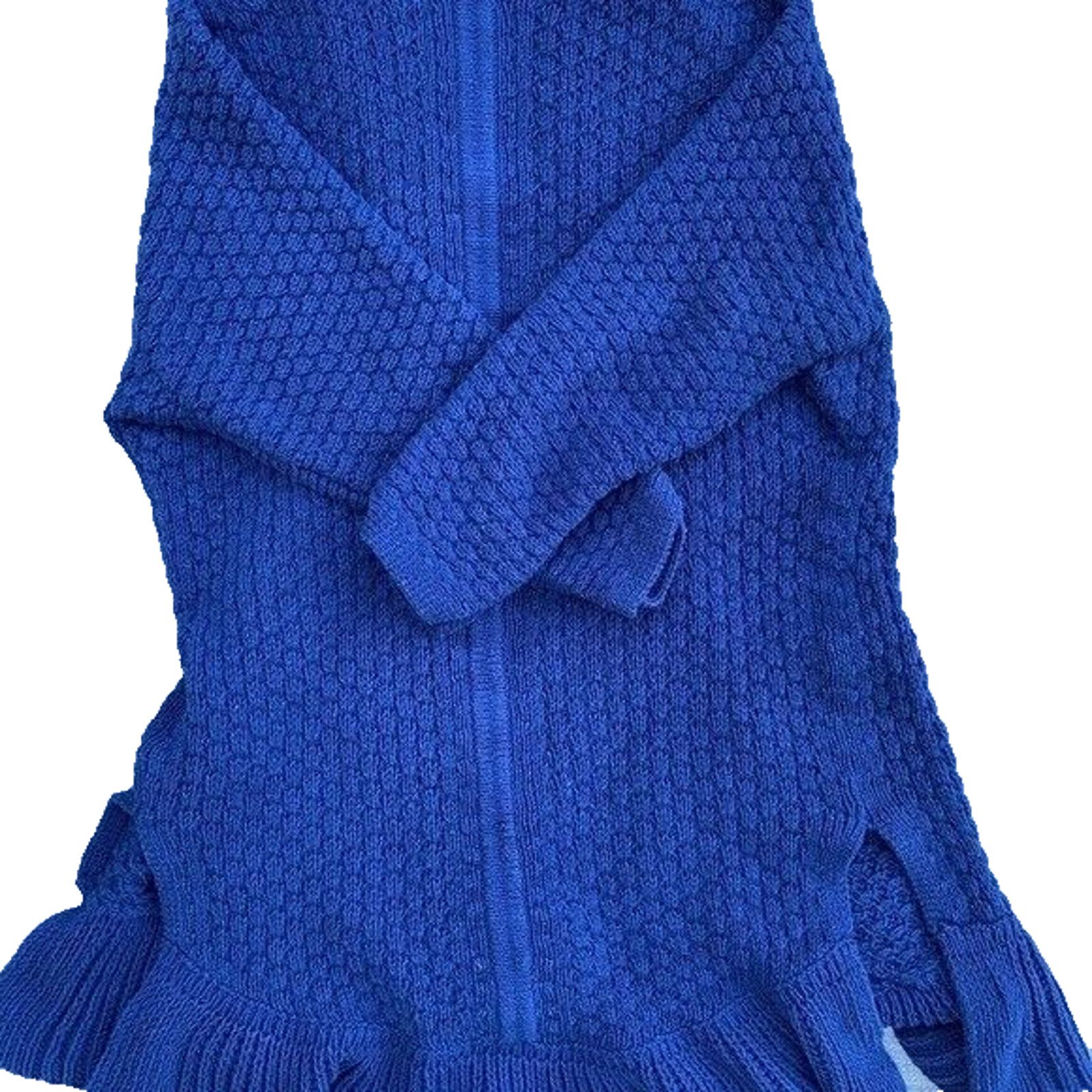 Cableami Guinevere cable knit navy cardigan sweater cotton S A000163 Size S / US 4 / IT 40 - 10 Thumbnail