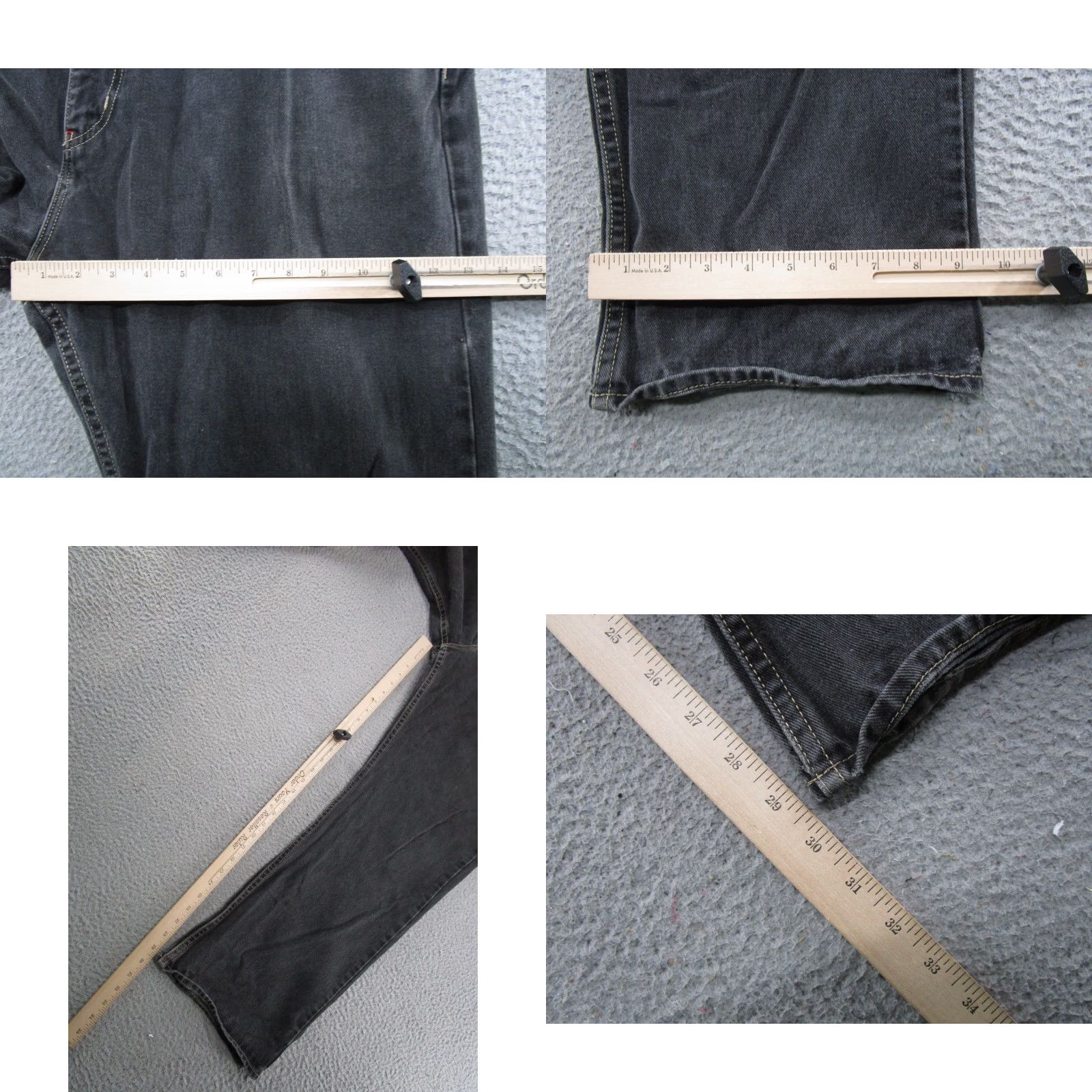 Tommy Hilfiger VINTAGE Tommy Hilfiger Black Denim Jeans Mens 42x30 Straight Baggy 5-Pocket Design Regular Inseam 30 Size US 42 / EU 58 - 8 Thumbnail