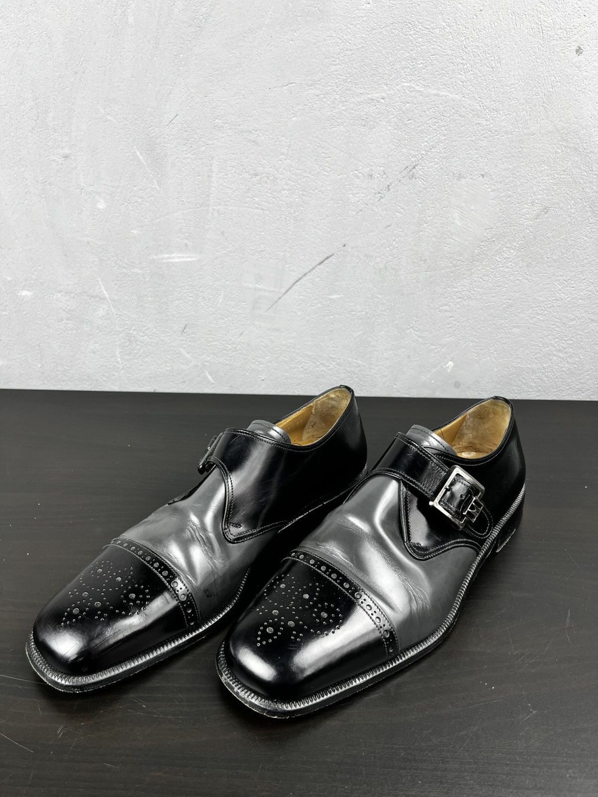 Moreschi Moreschi Made in Italy Men's Buckle Strap Black Shoes Size US 10 / EU 43 - 5 Thumbnail