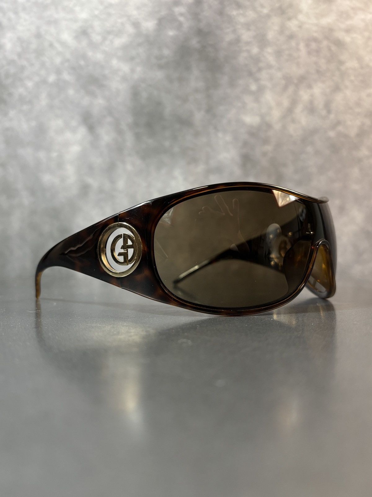 2000s Giorgio Armani Sunglasses GA 340/S Oversized Wrap Y2K