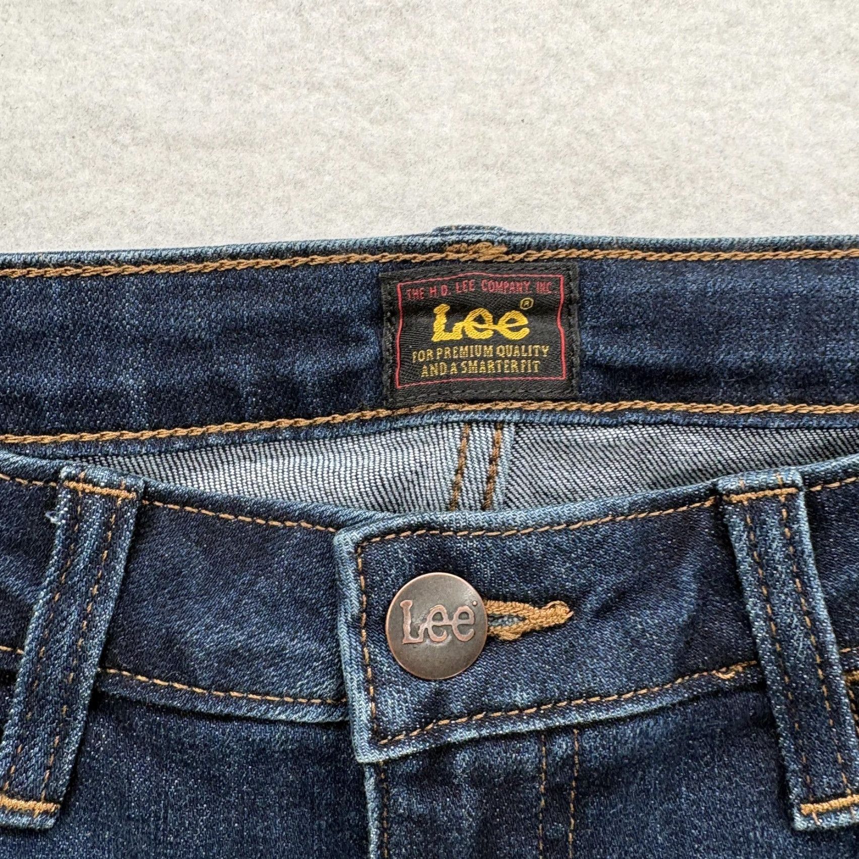 Lee VINTAGE Lee Jeans Womens 10 Tall Straight Denim Blue Mid Rise Stretch NWT Size 32" / US 10 / IT 46 - 5 Thumbnail