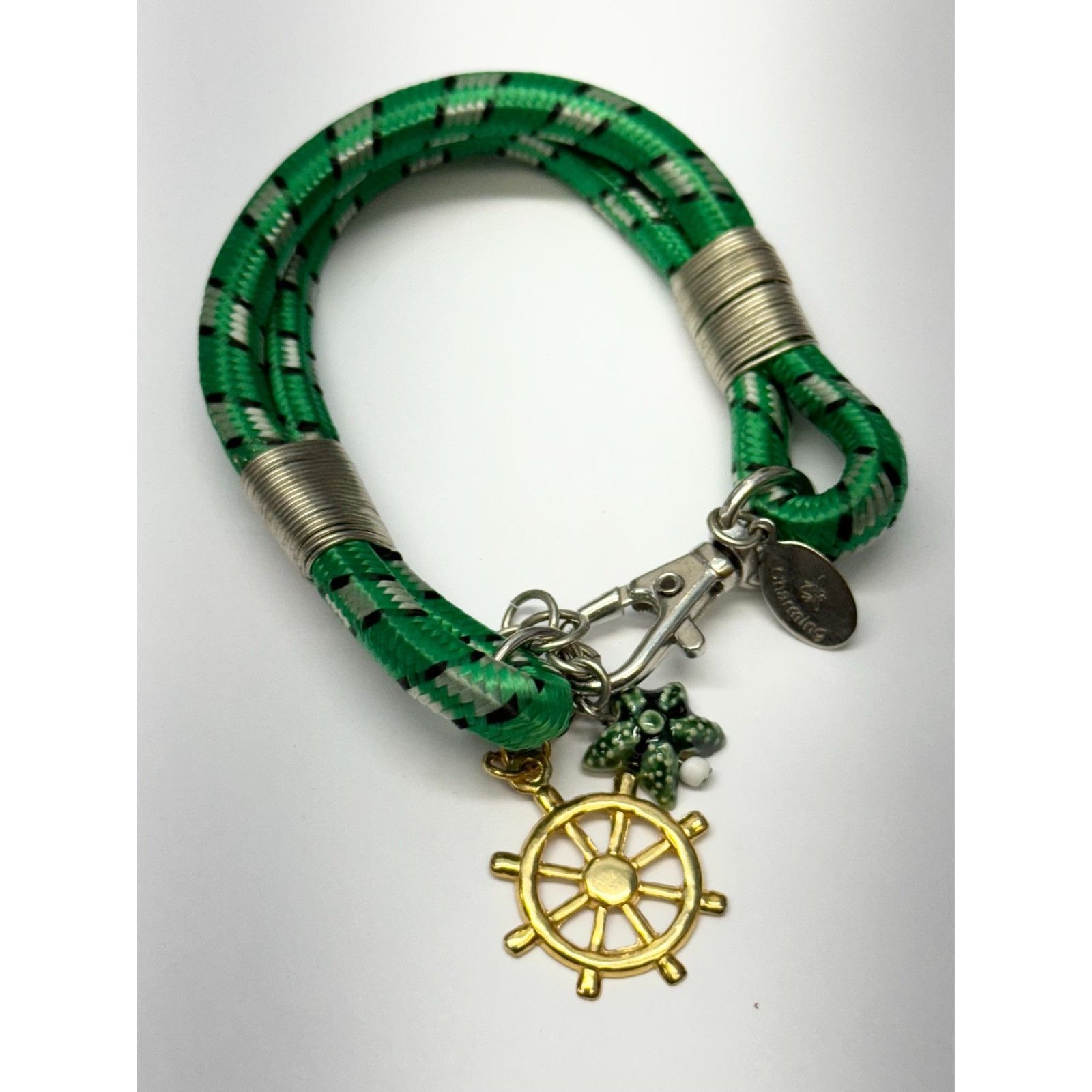 Vintage Vintage nautical bungee cord charm bracelet green Size ONE SIZE - 3 Thumbnail