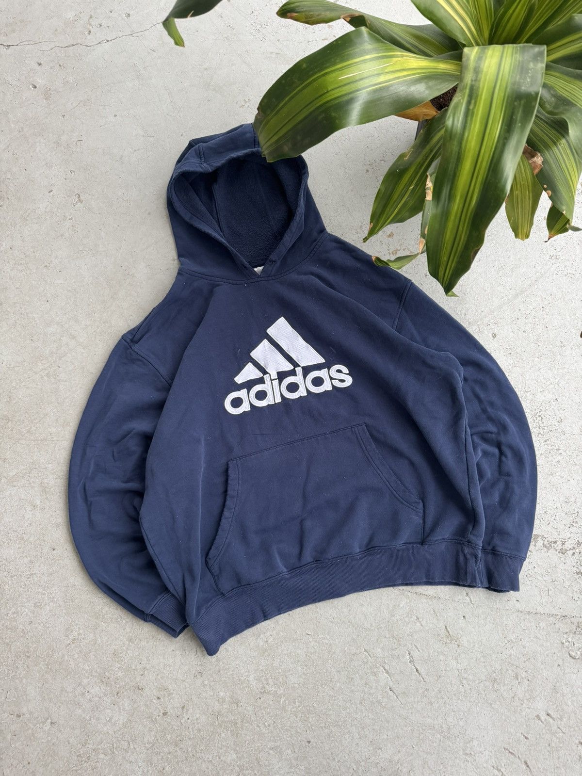 Adidas Vintage 00s Adidas Embroidered Baggy Hoodie Size US XL / EU 56 / 4 - 2 Thumbnail
