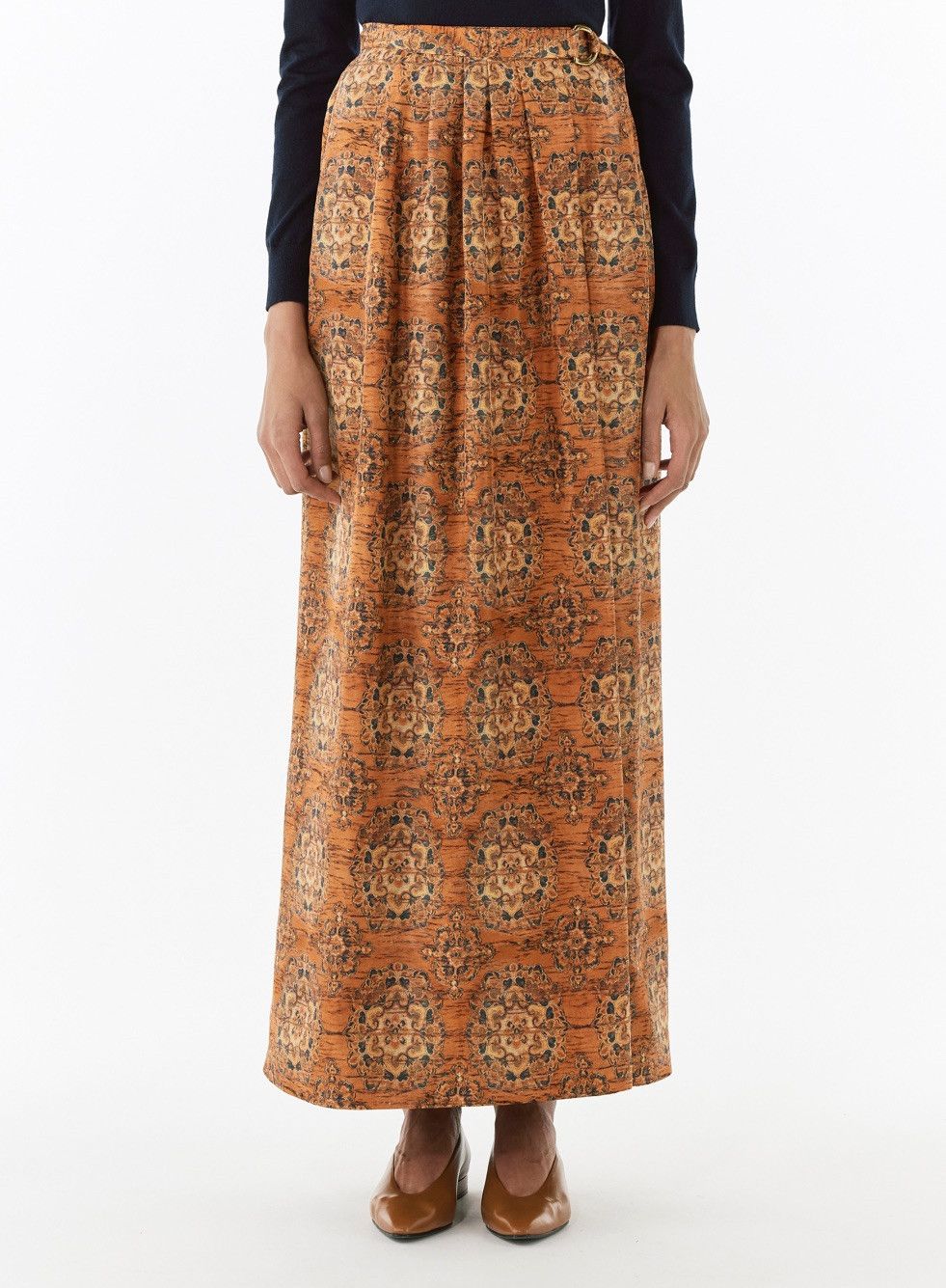 Loro Piana o1srvl11e1224 Rosette Silk Athina Skirt in Multicolor Size 26" / US 2 / IT 38 - 1 Preview