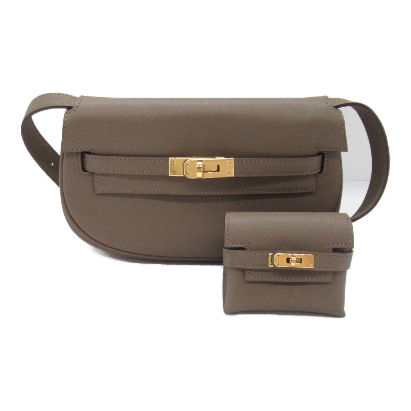 Hermes Hermes Kelly Move Étoupe Shoulder Bag Leather Veau Swift Beige Gold Hardware B Stamp Size ONE SIZE - 1 Thumbnail