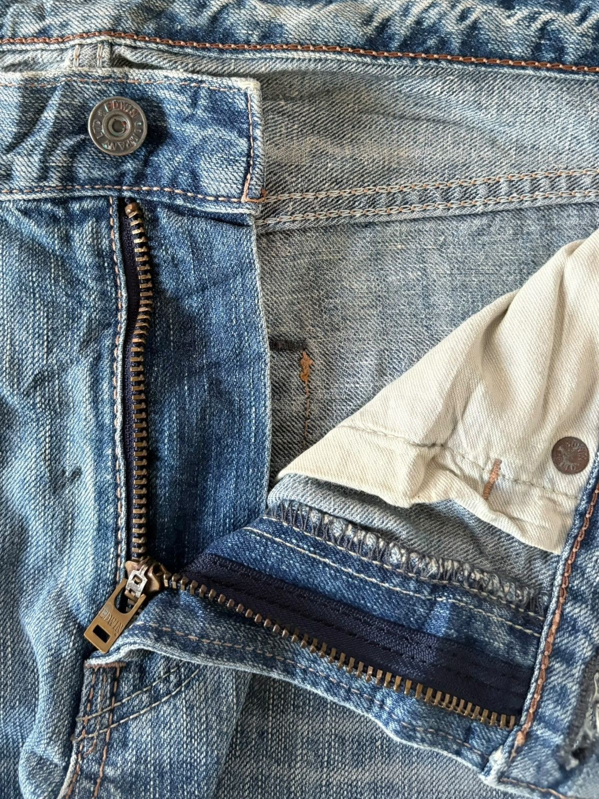 Edwin Edwin 503 Rebel Vintage Rusty Wash Distress Baggy Jeans Size US 34 / EU 50 - 5 Thumbnail