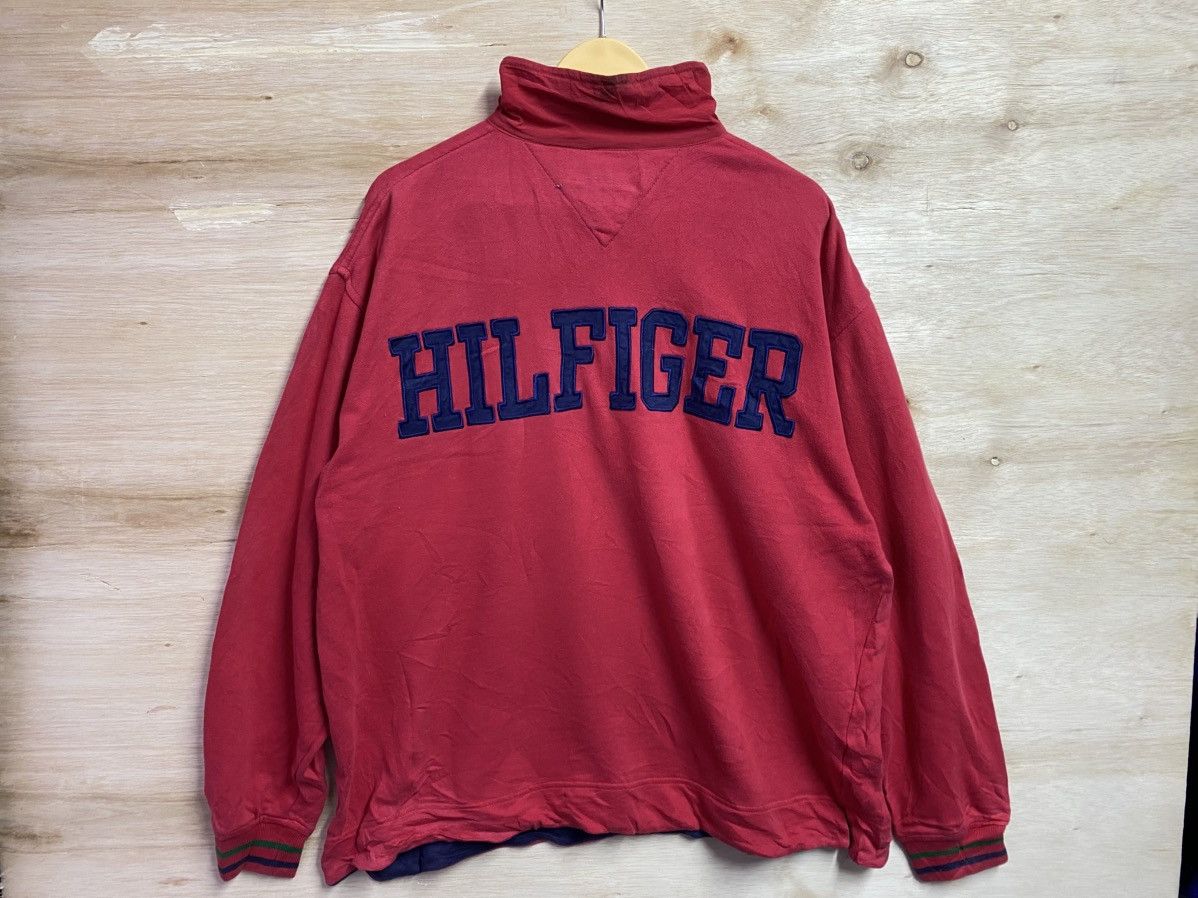 Tommy Hilfiger Vintage Tommy Hilfiger big logo half zipper polo sweatshirt Size US XL / EU 56 / 4 - 11 Thumbnail