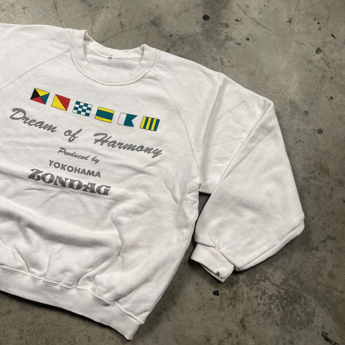Japanese Brand × Vintage 90s Yokohama Zondag Cropped Crewneck Size XS / US 0-2 / IT 36-38 - 3 Thumbnail