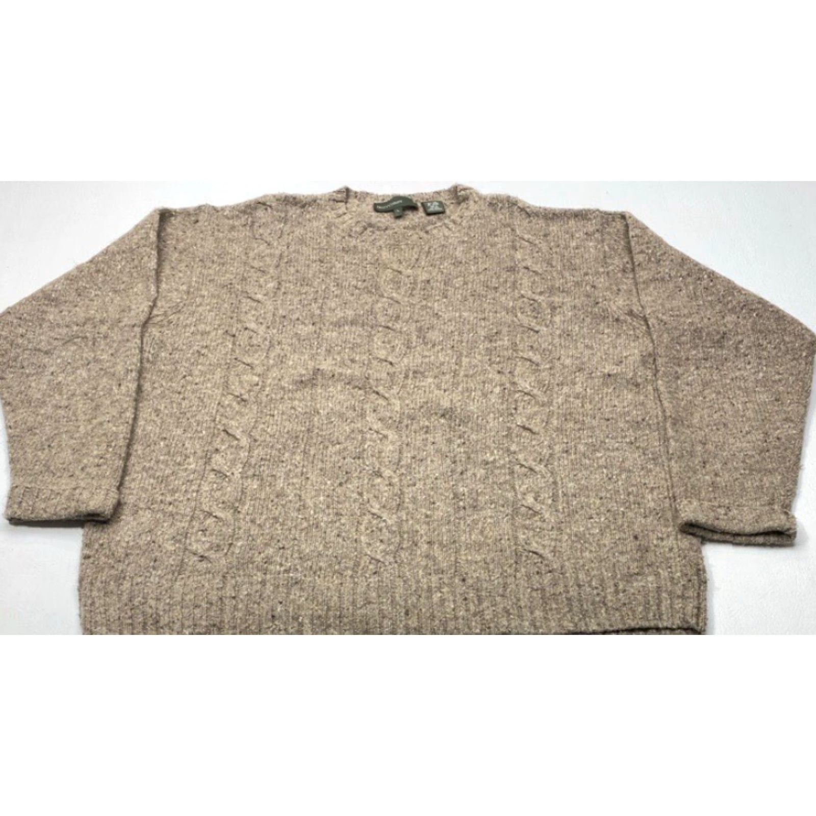 Vintage VINTAGE Henry Cotton's Sweater Crew Neck Cable Knit Size L Brown Wool Alpaca Blend Size US L / EU 52-54 / 3 - 2 Thumbnail