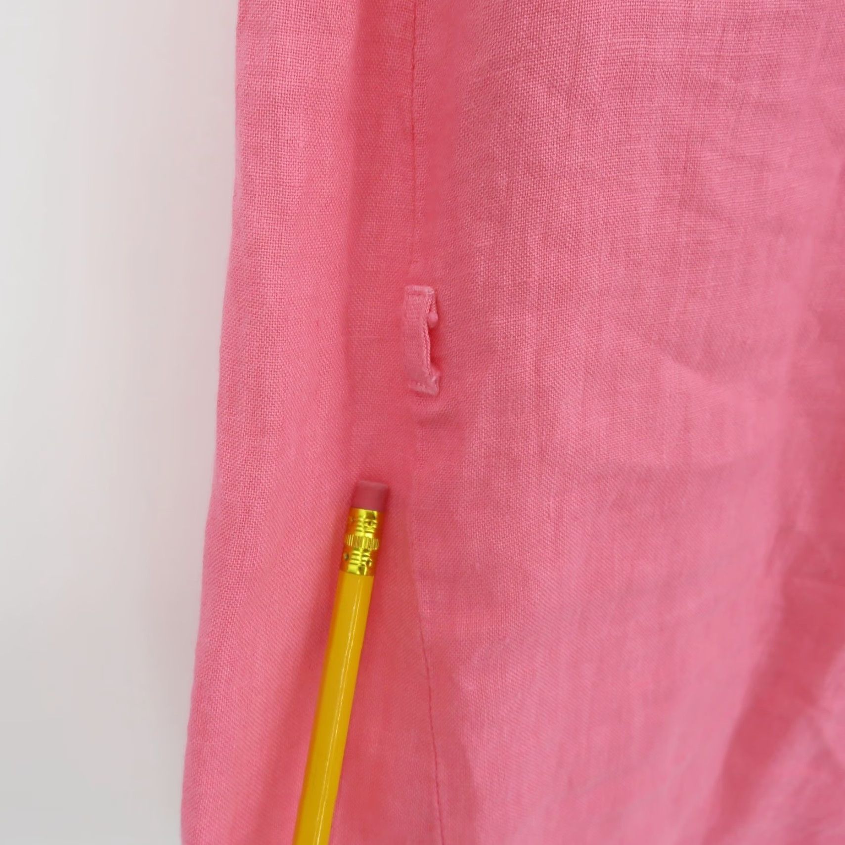 Hartford Hartford Women 1 US 4 Solid Pink Scoop Neck Sleeveless All Linen Sundress Dress Size S / US 4 / IT 40 - 4 Thumbnail