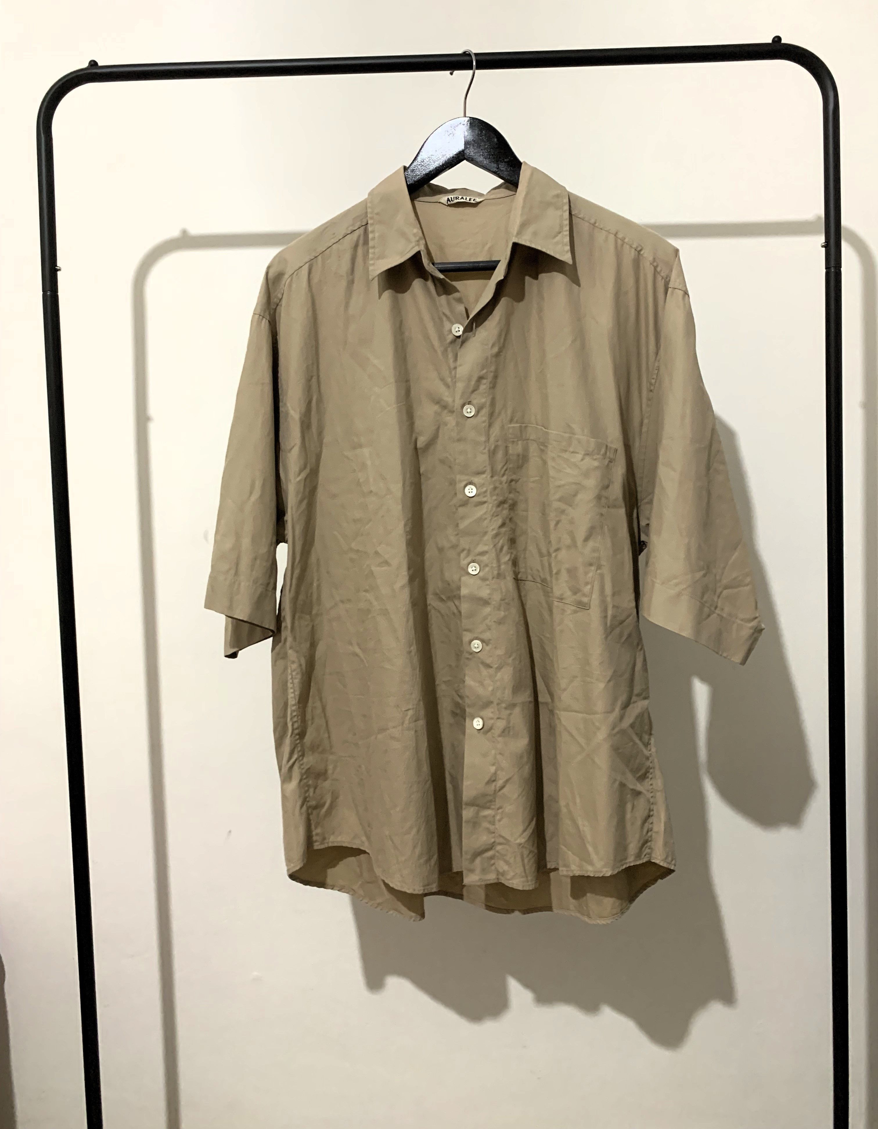 トップス AURALEE SILK LINEN DOBBY SHIRTS JACKET AURALEE SILK LINEN DOBBY SHIRTS JACKET