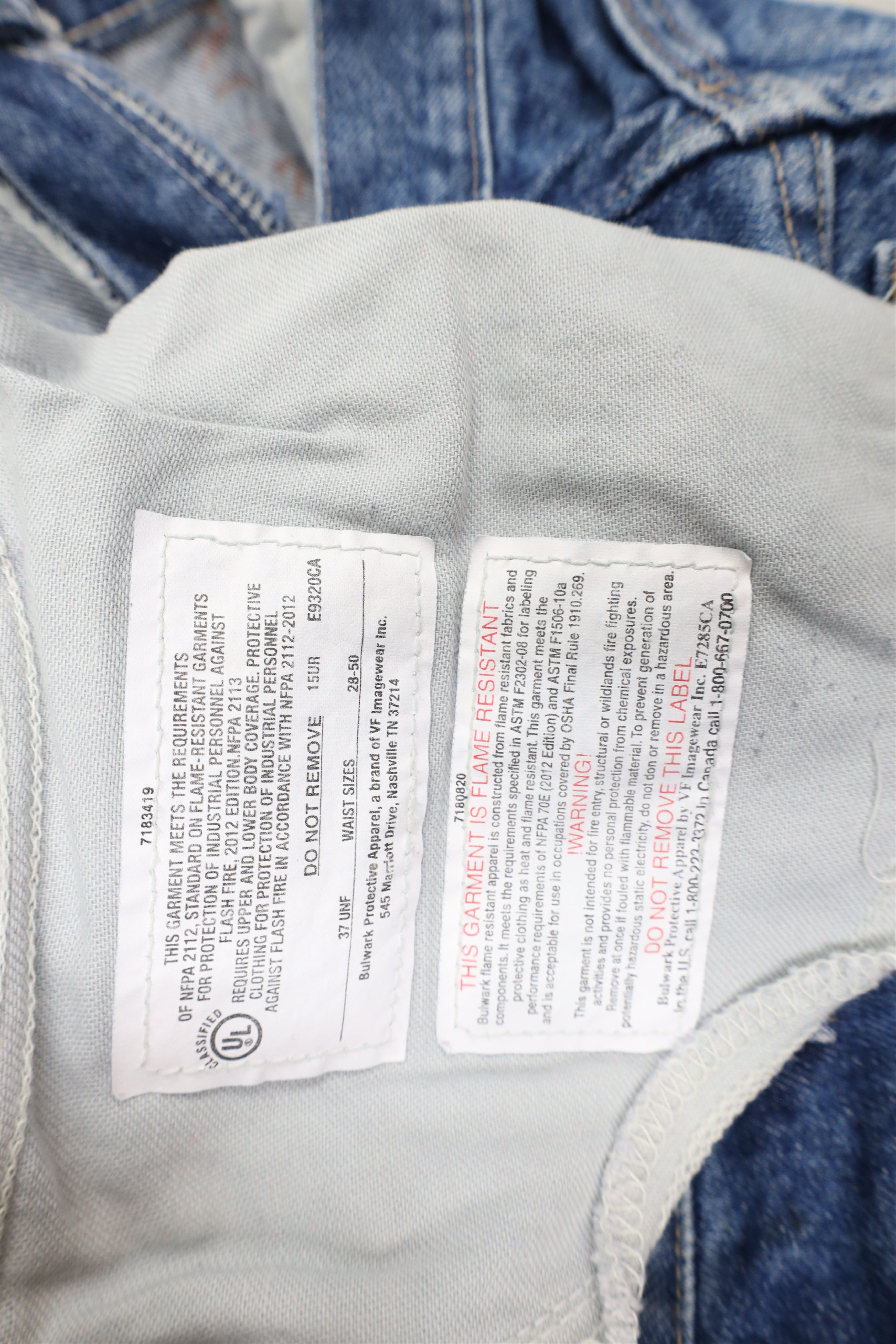 Vintage Vintage Bulwark FR Resistant Work Wide Leg Dungaree Jeans Size US 38 / EU 54 - 8 Thumbnail