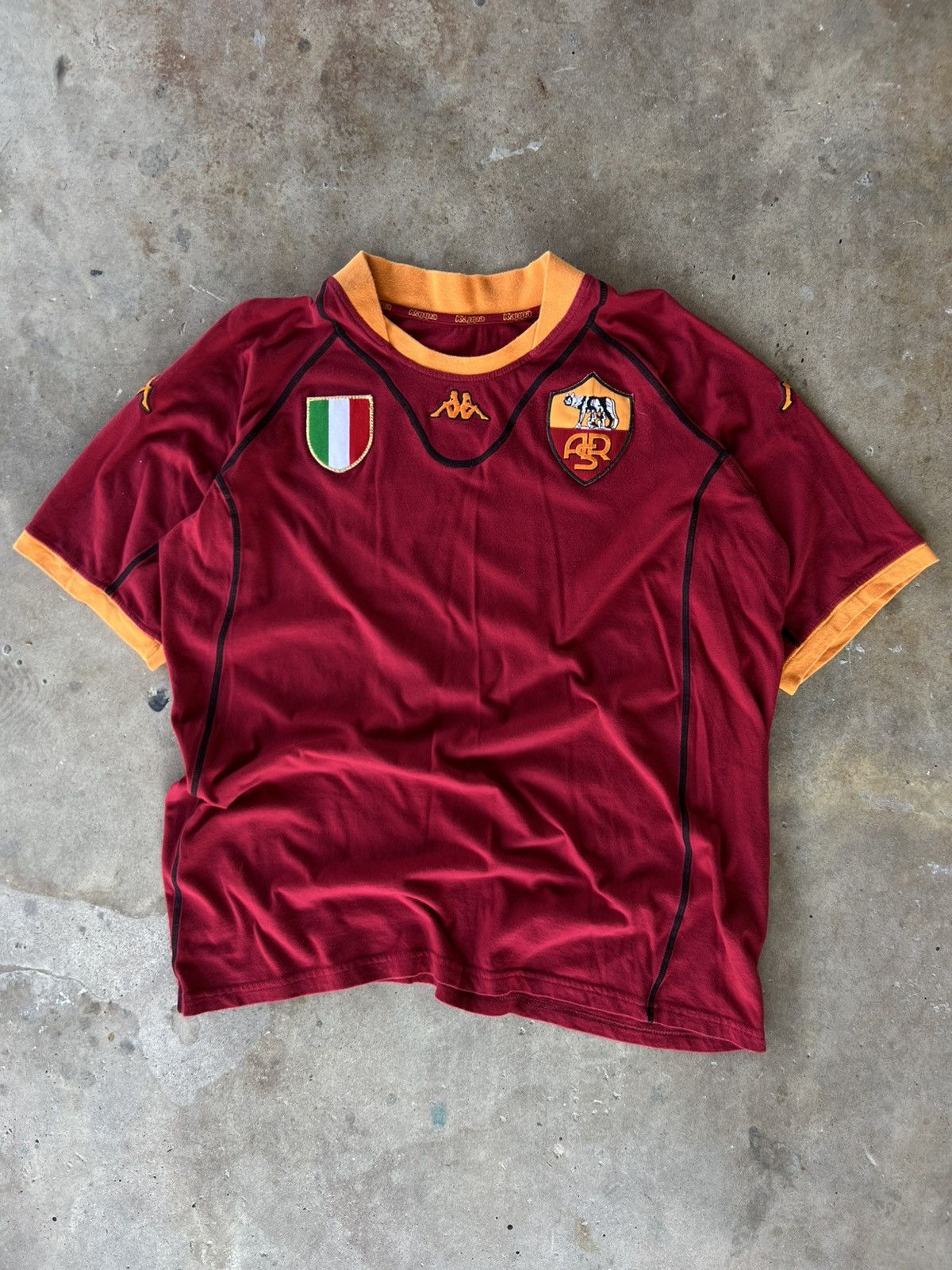 Vintage Vintage 90’s Kappa Roma FC Soccer Futbol Jersey Kit Size US M / EU 48-50 / 2 - 2 Thumbnail