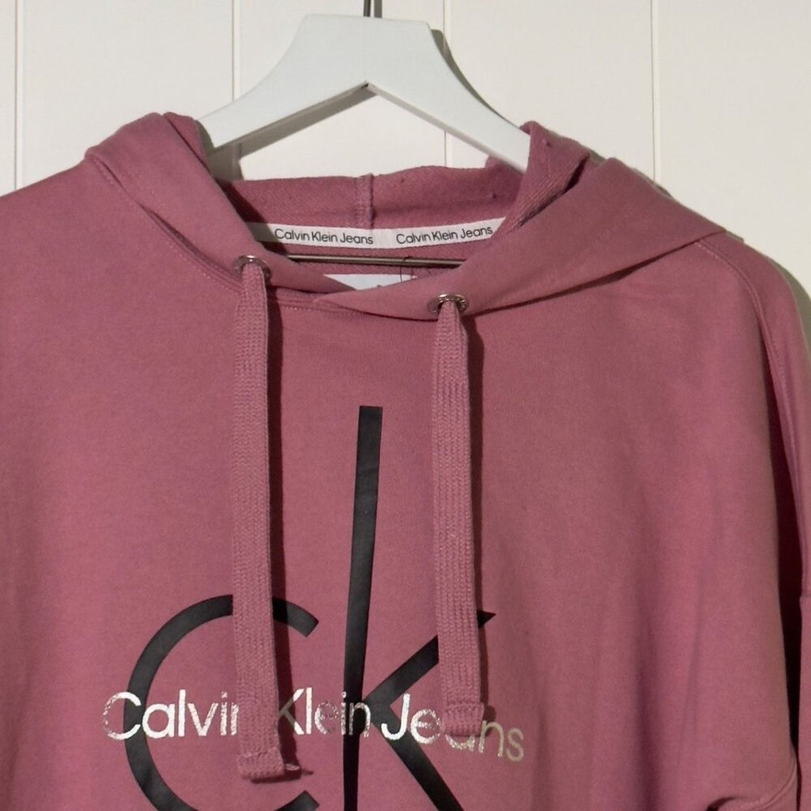Calvin Klein Calvin Klein Jeans Cropped Hoodie Medium Sweatshirt Pink NWT Size M / US 6-8 / IT 42-44 - 5 Thumbnail