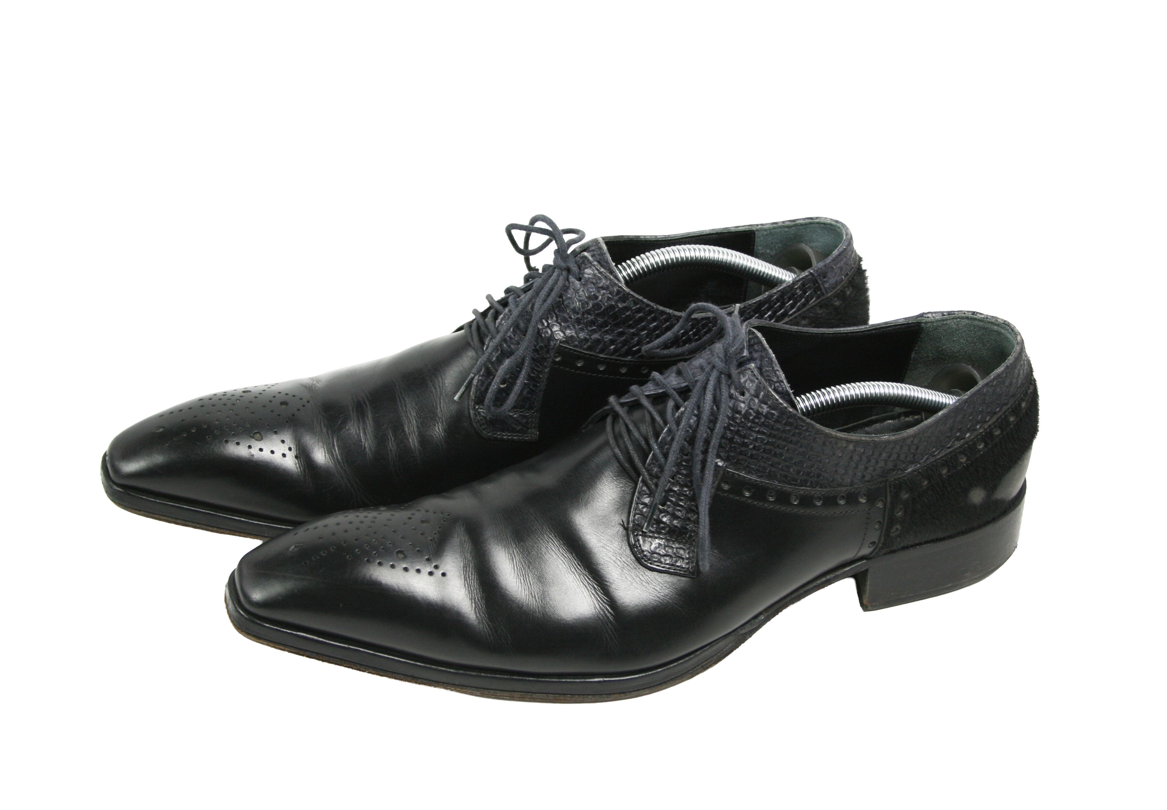 Jo Ghost 00S Y2K Avant Garde Pony Hair Derby Shoes Vintage Size US 10 / EU 43 - 3 Thumbnail
