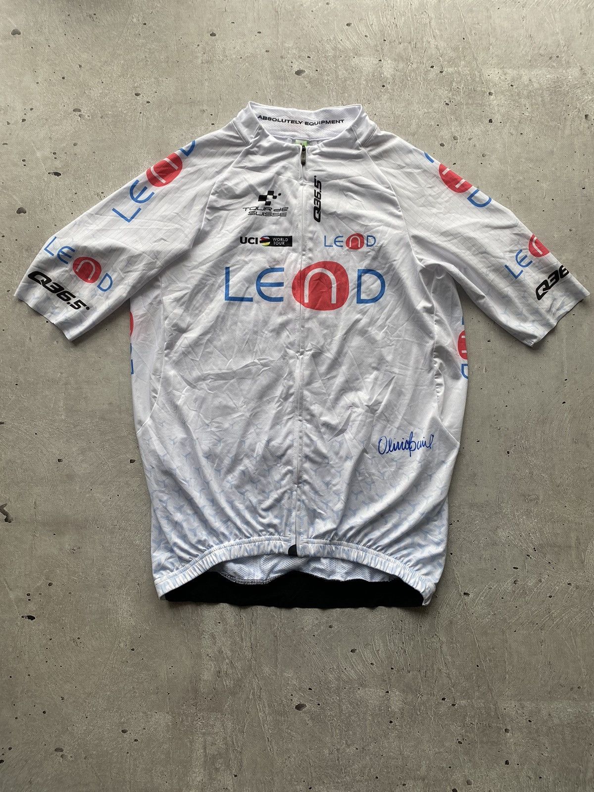 Vintage Q36.5 LEND Tour de Suisse Cycling Jersey Made in Italy Rare Size US L / EU 52-54 / 3 - 2 Thumbnail
