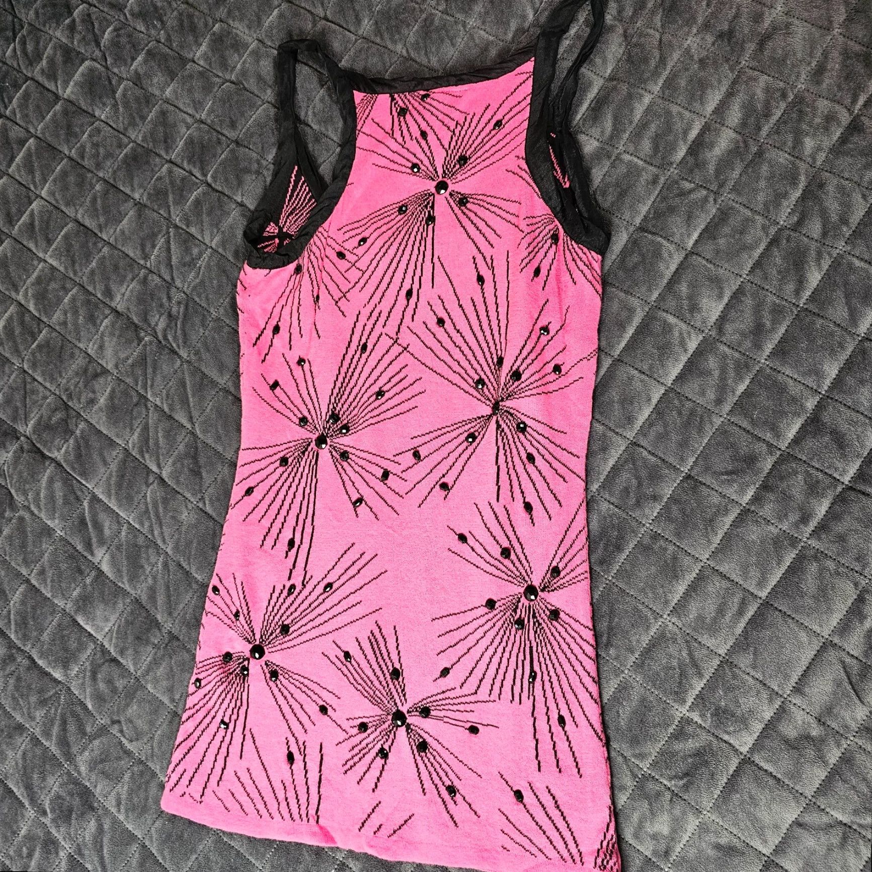 Pinko VINTAGE JLO Women Pink Sleeveless Tank Top Small Beaded Scoop Neck Spring Size S / US 4 / IT 40 - 6 Thumbnail