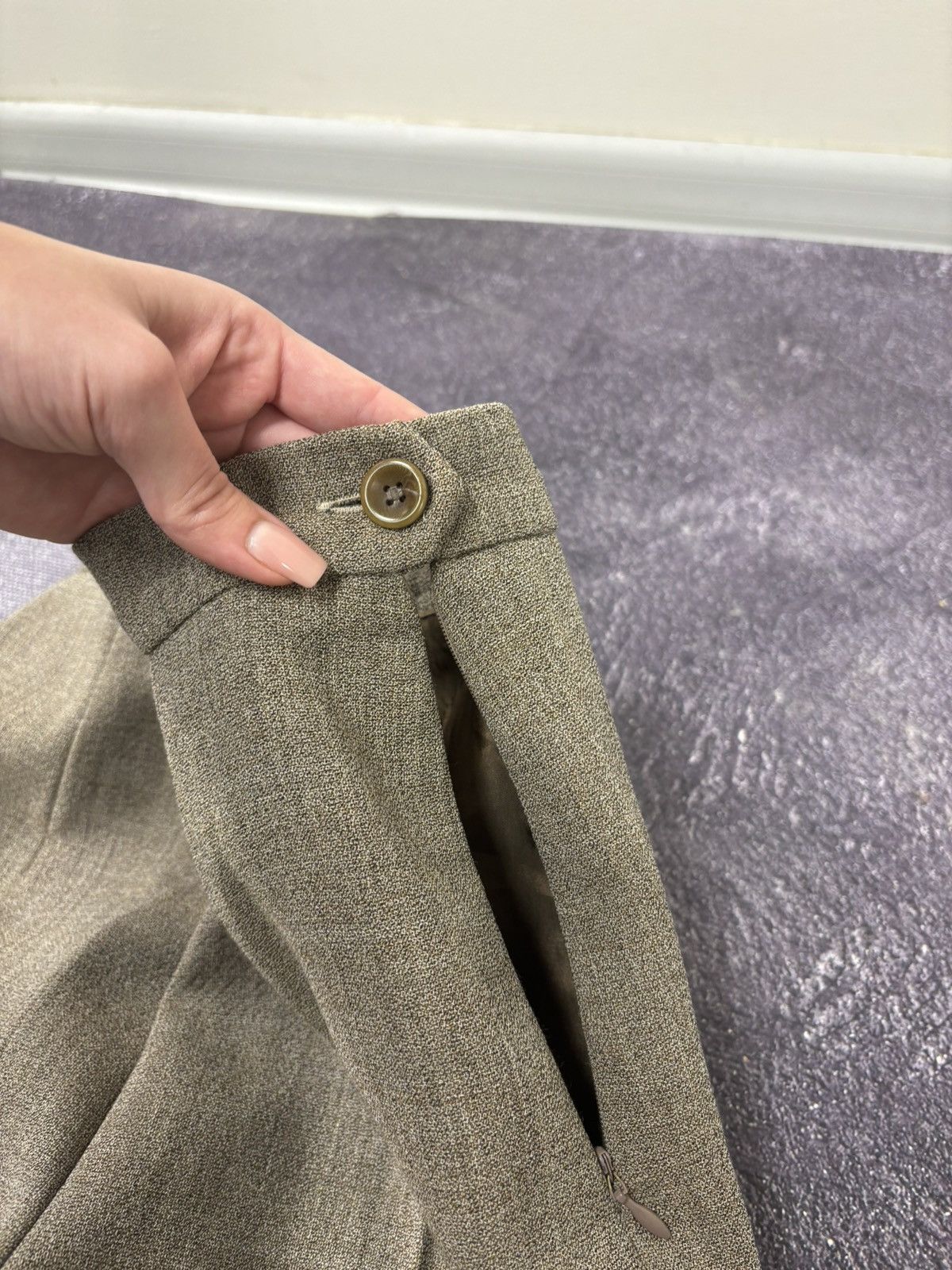 Kenzo Vintage Kenzo Women’s Luxury Tapered Wool Pants Trousers Size 26" / US 2 / IT 38 - 9 Thumbnail