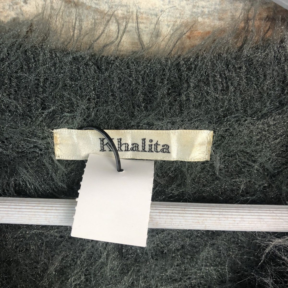 Japanese Brand DL Khalita Gray Mohair shaggy fur Knitwear #C391 Size M / US 6-8 / IT 42-44 - 9 Thumbnail