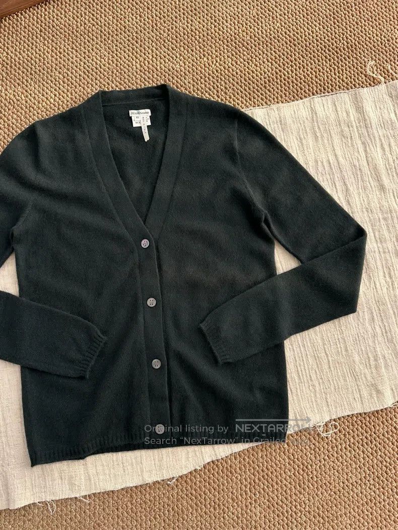 Hermes Hermes Cashmere slim fit long sleeve knit cardigan, dark g Size XS / US 0-2 / IT 36-38 - 1 Thumbnail