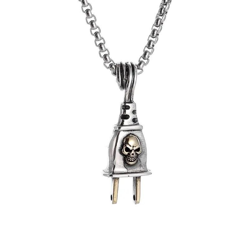 Jewelry × Vintage Skull Pendant Trendy Rock Sweater Chain Pendant Size ONE SIZE - 5 Thumbnail