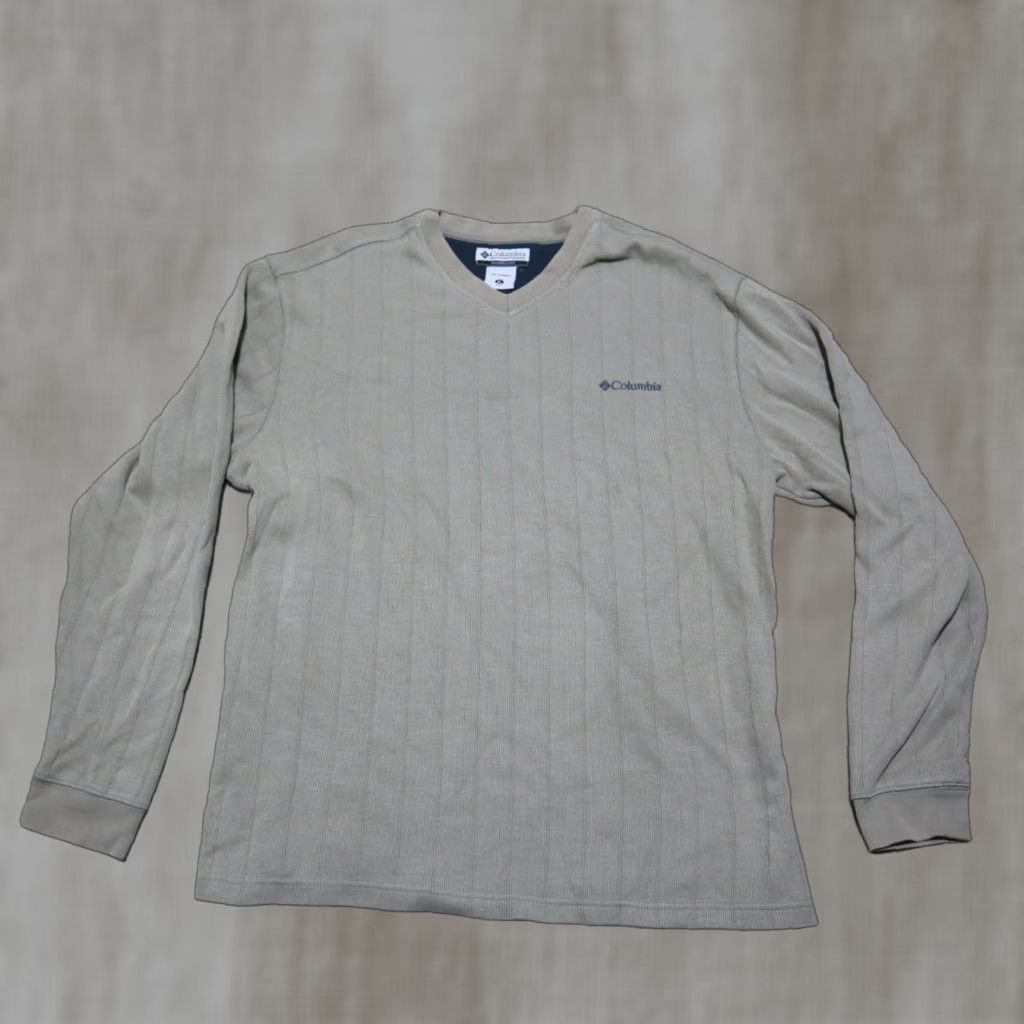 Vintage Columbia Sweater Shirt Mens XL Tan Brown Ribbed Knit Crew-neck Classic Size US XL / EU 56 / 4 - 1 Thumbnail