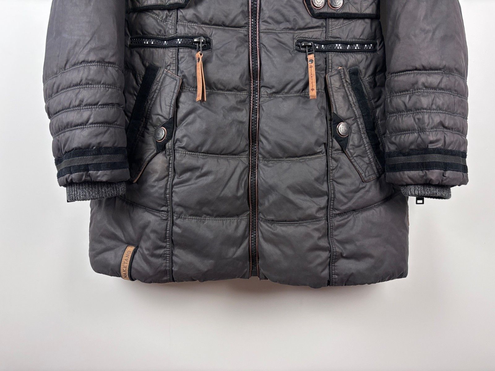 Naketano Womens Naketano Full Zip Parka Warm Jacket Brown Size M Size M / US 6-8 / IT 42-44 - 4 Thumbnail
