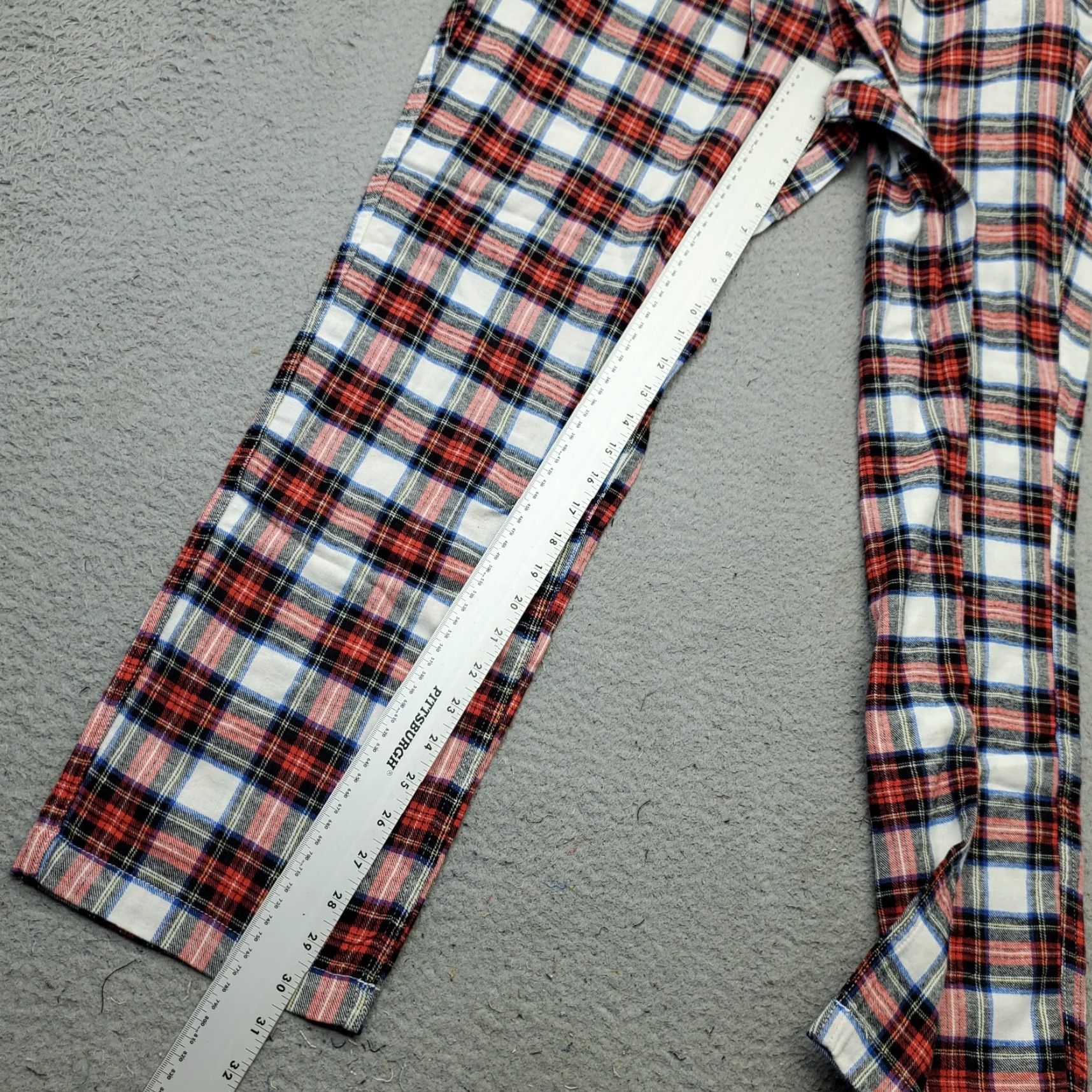 J.Crew J.CREW Mens Size L Multicolor Plaid Flannel Trouser Pants Elastic Waist Drawstring - 100% Cotton, Pleated, Breathable, Pockets, Regular Fit Size US 33 - 4 Thumbnail