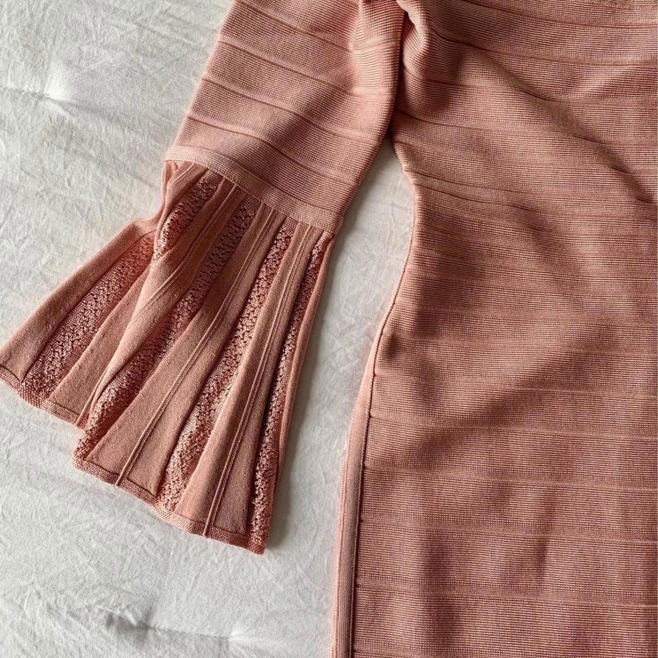 Herve Leger Herve Leger Pink Off-The-Shoulder Bodycon Dress Sz M Size M / US 6-8 / IT 42-44 - 4 Thumbnail