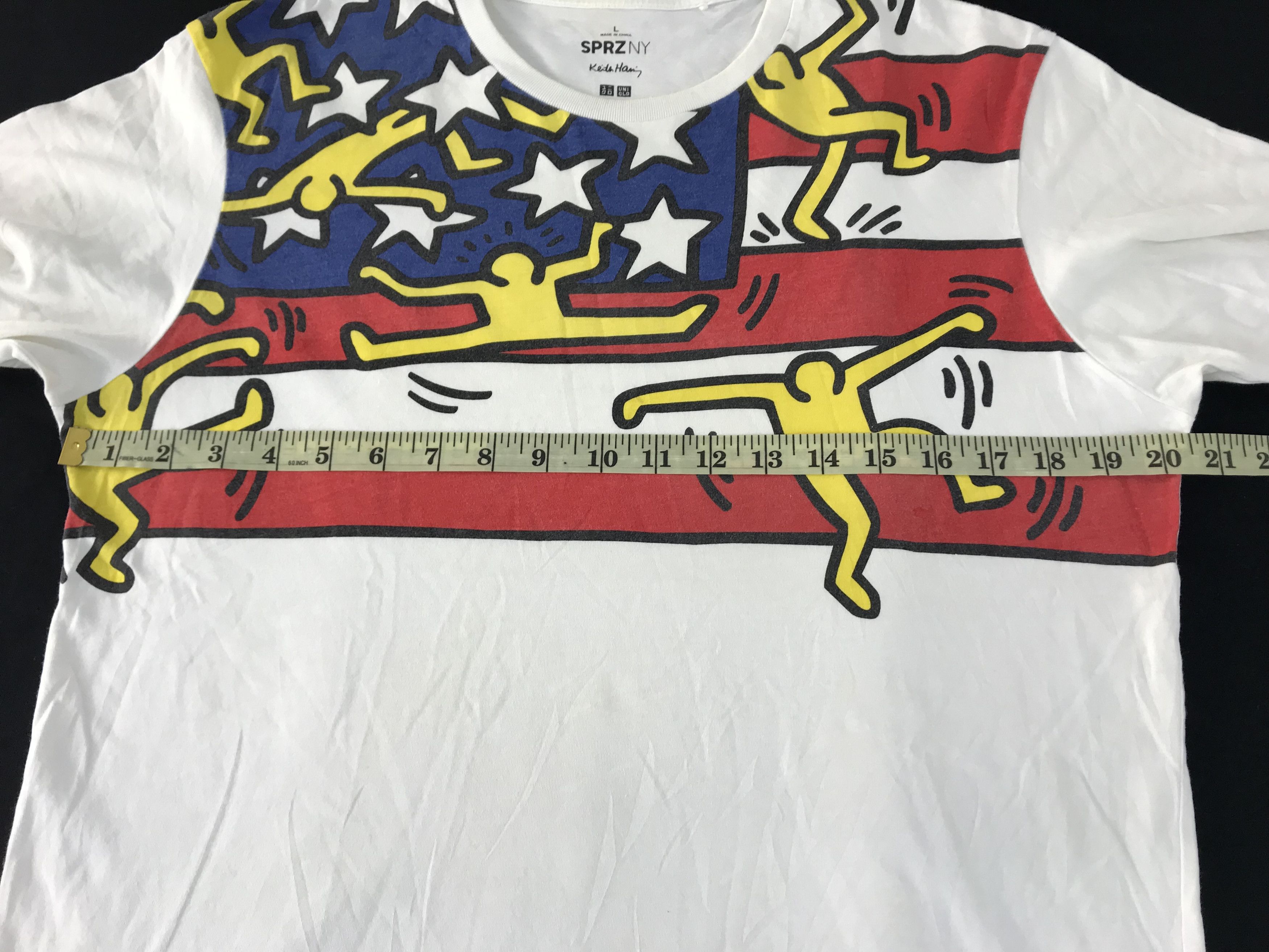 Japanese Brand SPRZNY Keith Haring Pop Art Dancing American Flag Printed Size US M / EU 48-50 / 2 - 8 Thumbnail
