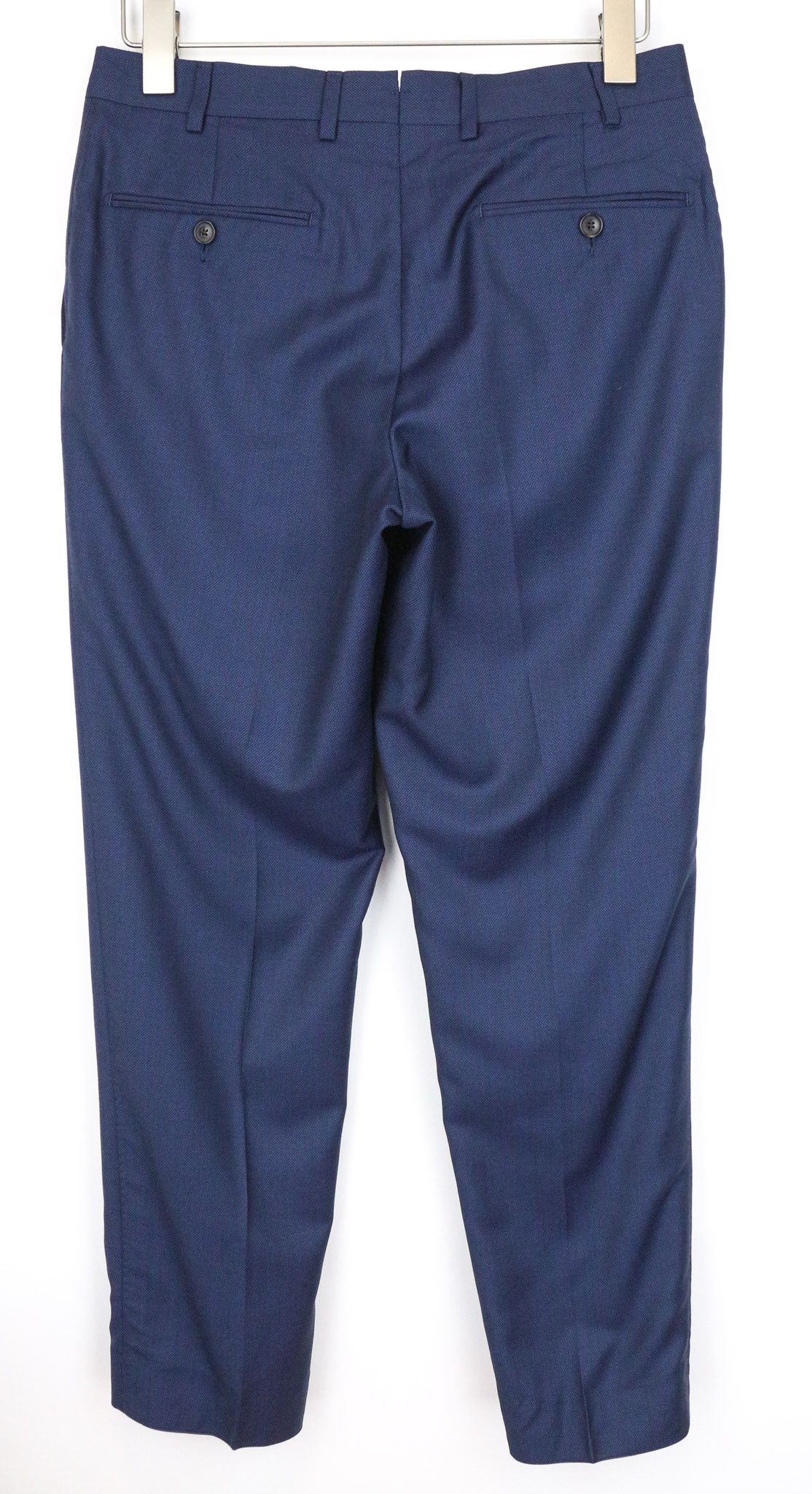 Suitsupply BRESCIA UK36S Blue Wool Pleated Front Trousers 75357 Size 36S - 2 Thumbnail