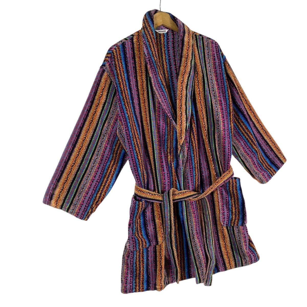 Missoni Rainbow Bathrobe Missoni Home 3D Knit Striped Sweater Unisex Size L / US 10 / IT 46 - 5 Thumbnail