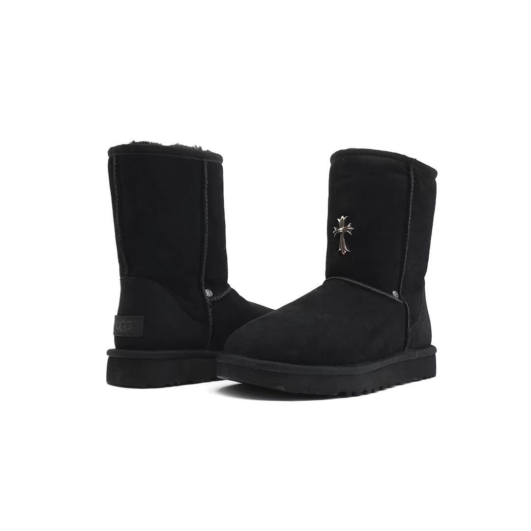Chrome Hearts Chrome Hearts x UGG's Cross Leather Snow Boots Size US 8 / IT 38 - 2 Thumbnail